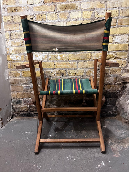 Antique Wooden Folding Beach Chair