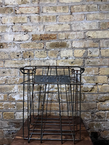 Vintage Metal Egg Crate