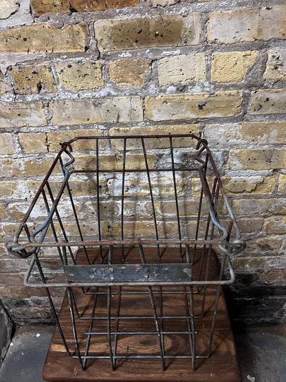 Vintage Metal Egg Crate