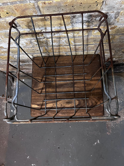 Vintage Metal Egg Crate