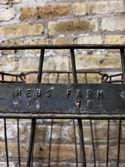 Vintage Metal Egg Crate
