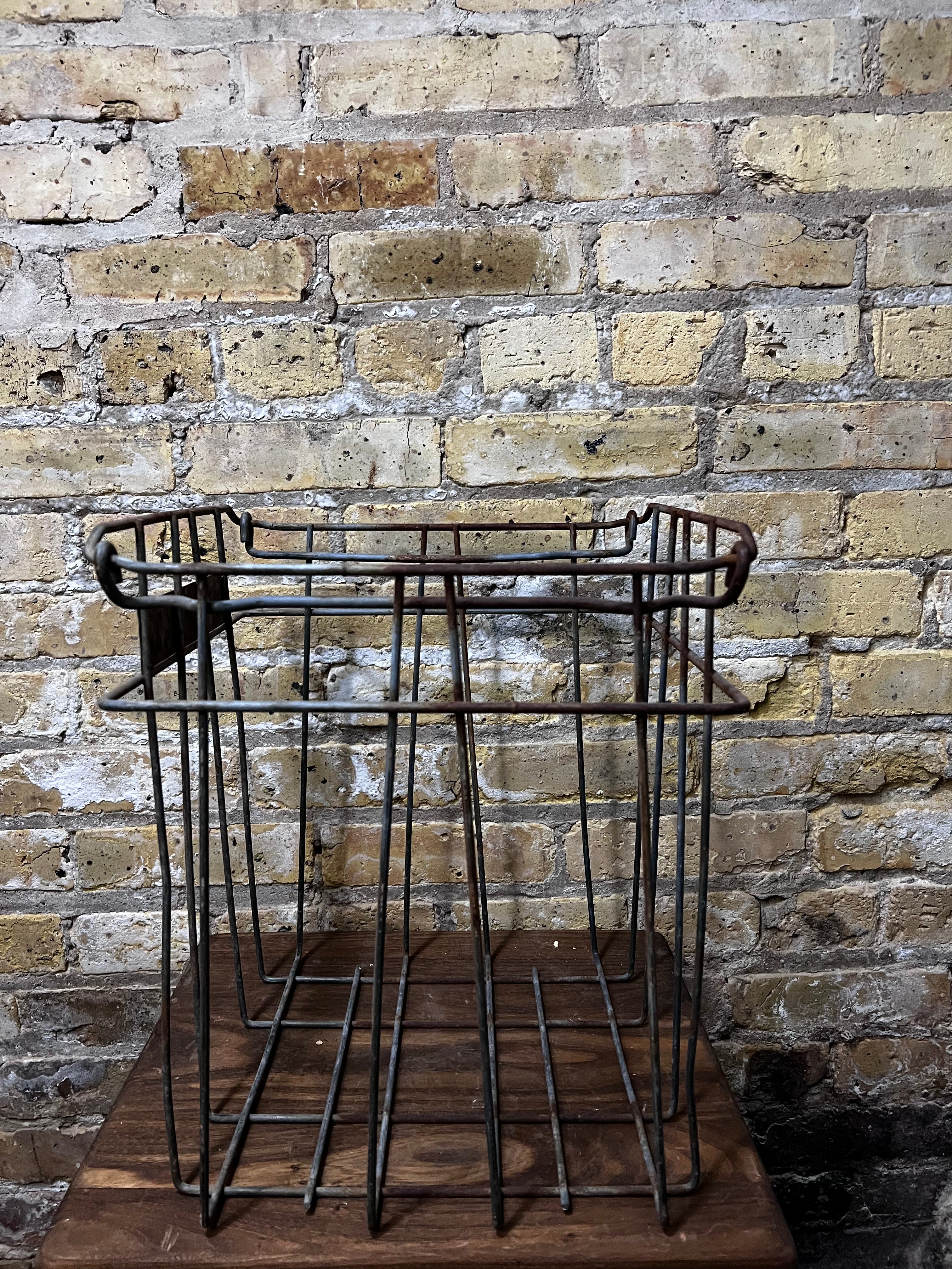 Vintage Metal Egg Crate