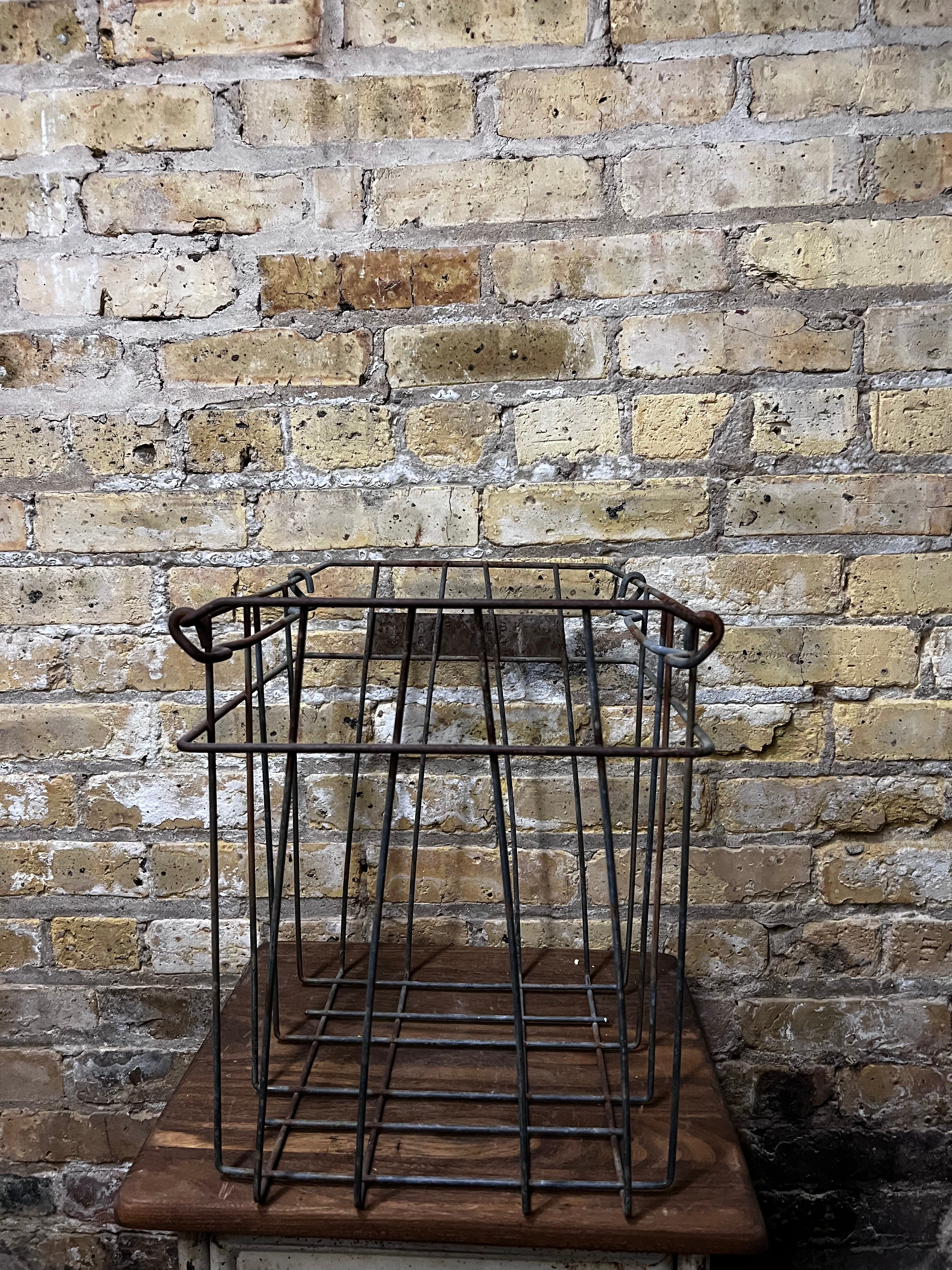 Vintage Metal Egg Crate