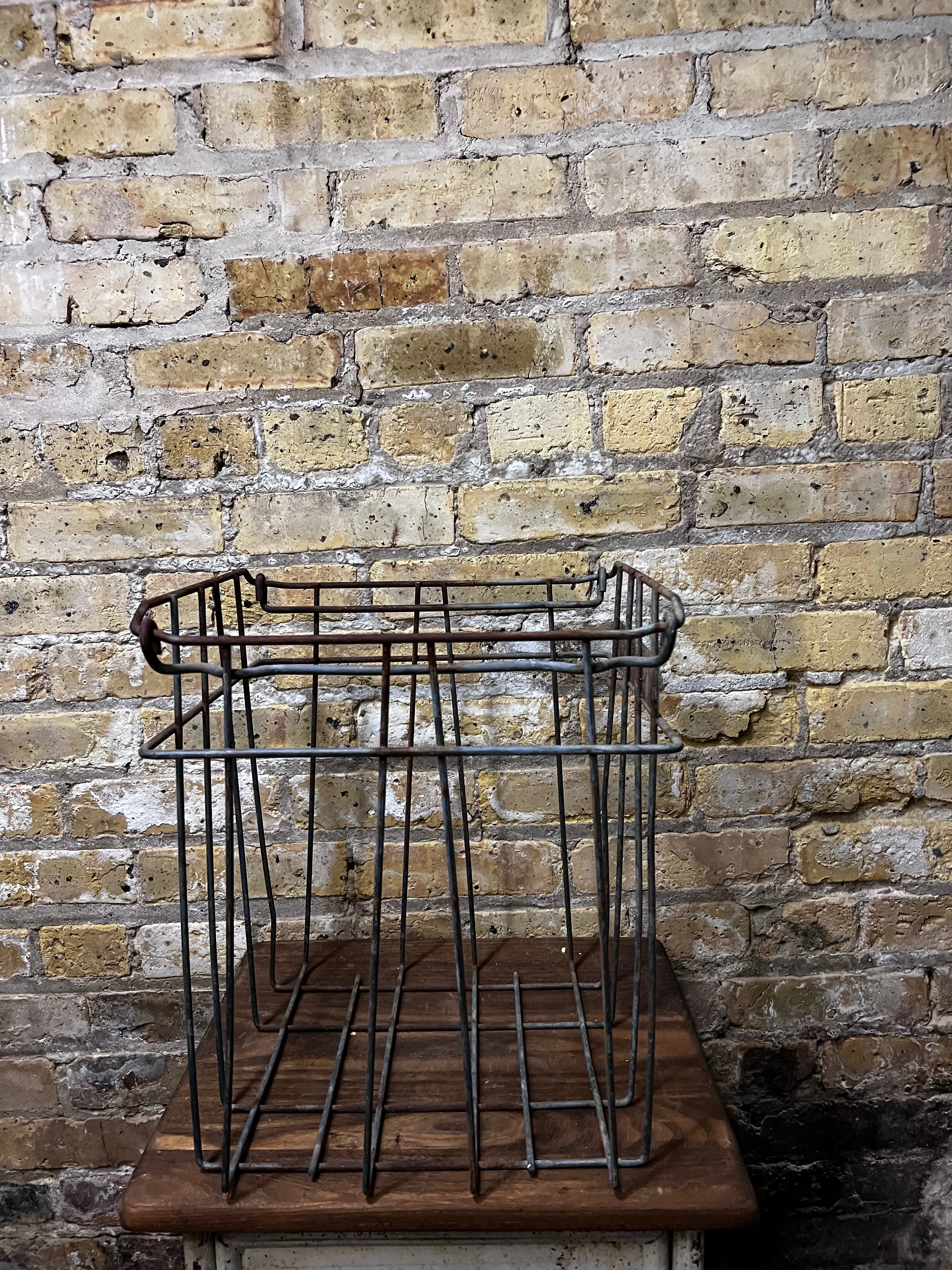 Vintage Metal Egg Crate