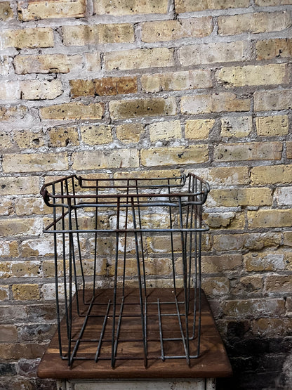 Vintage Metal Egg Crate