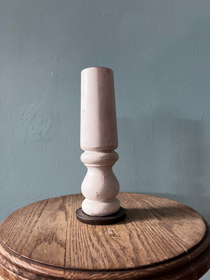 White Spindle Candleholder