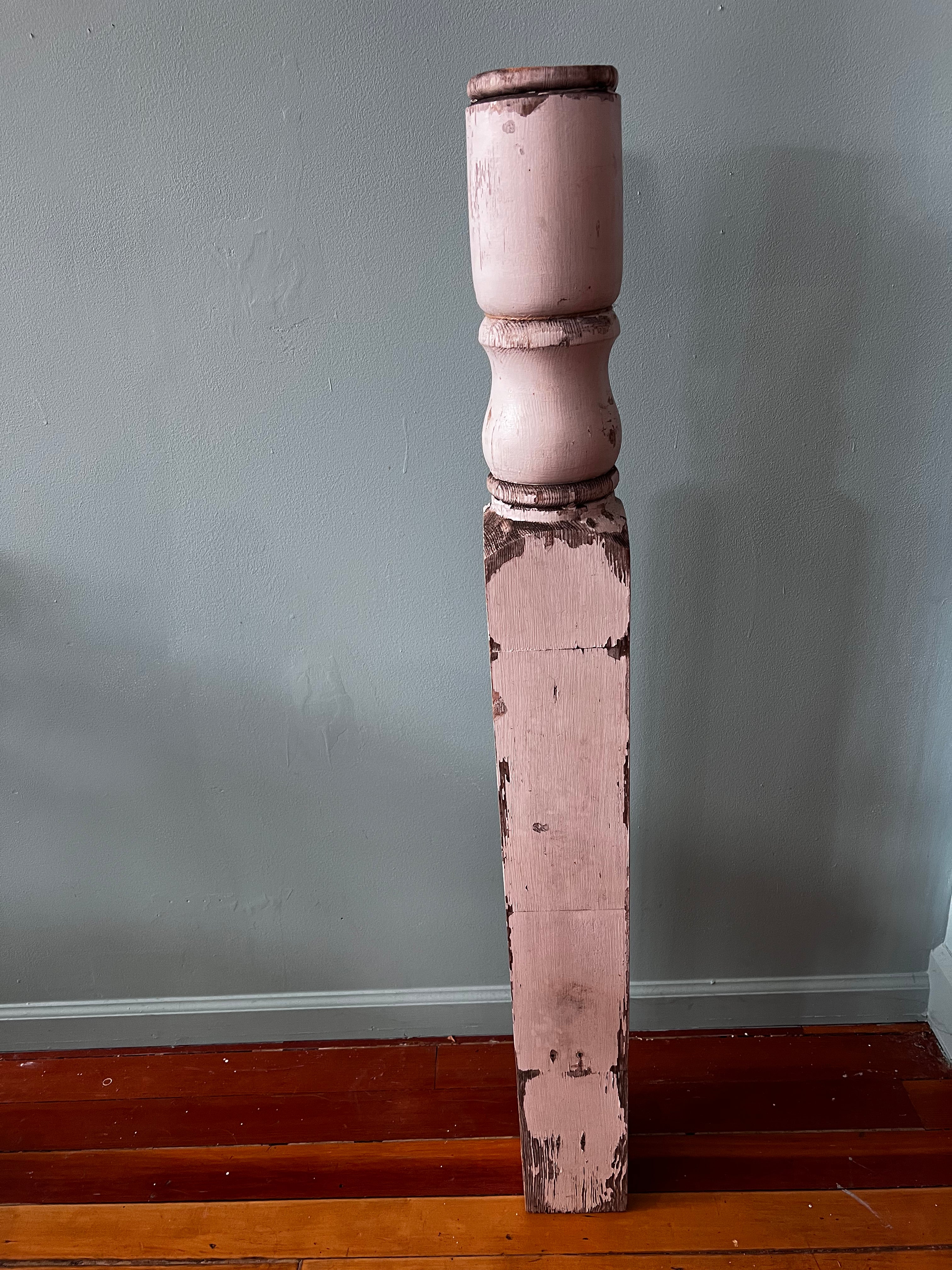 Tall White Chippy Painted Post