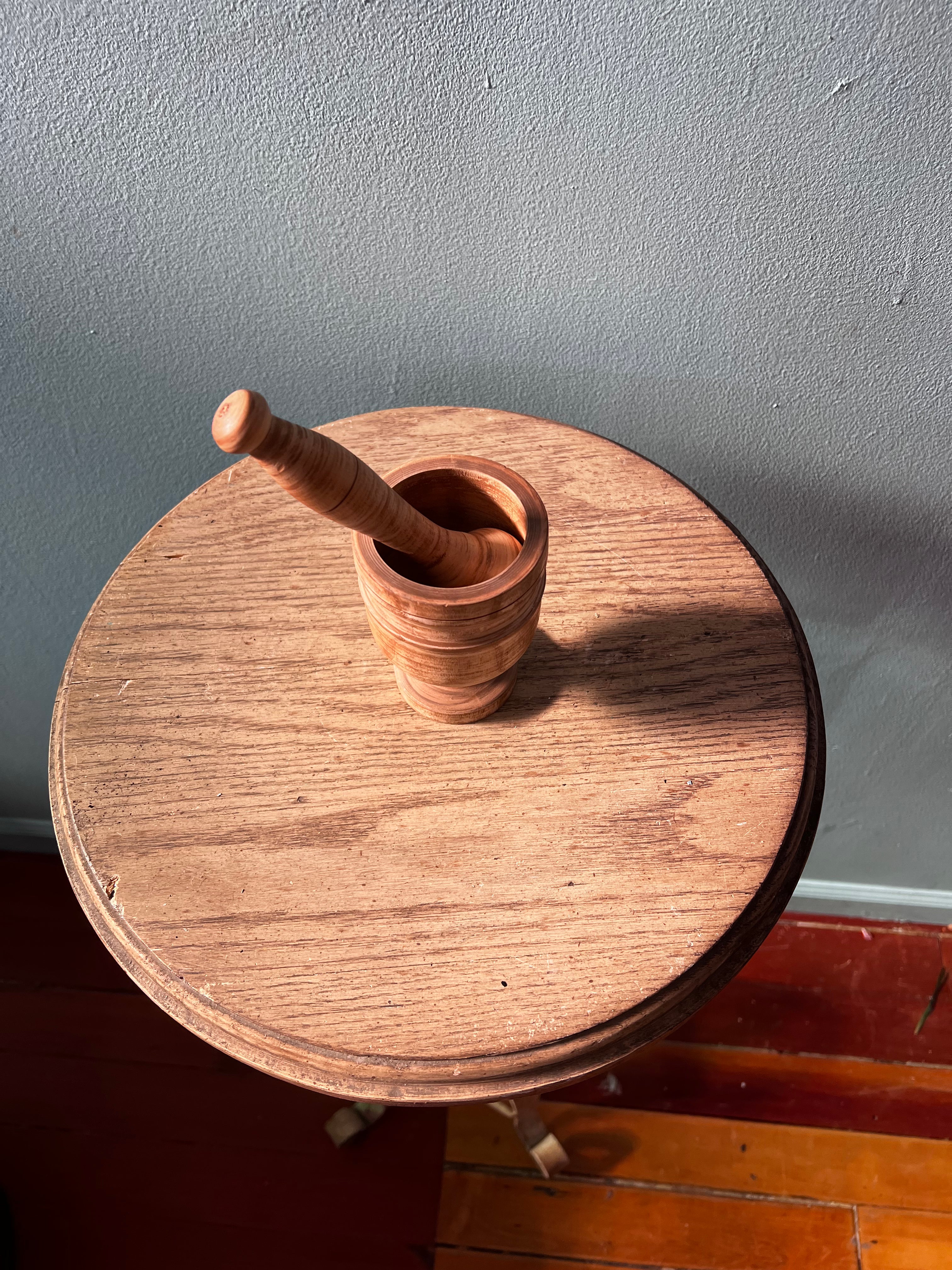 Wood Mortar and Pestle