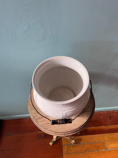 Chamber Pot with Wooden Handle