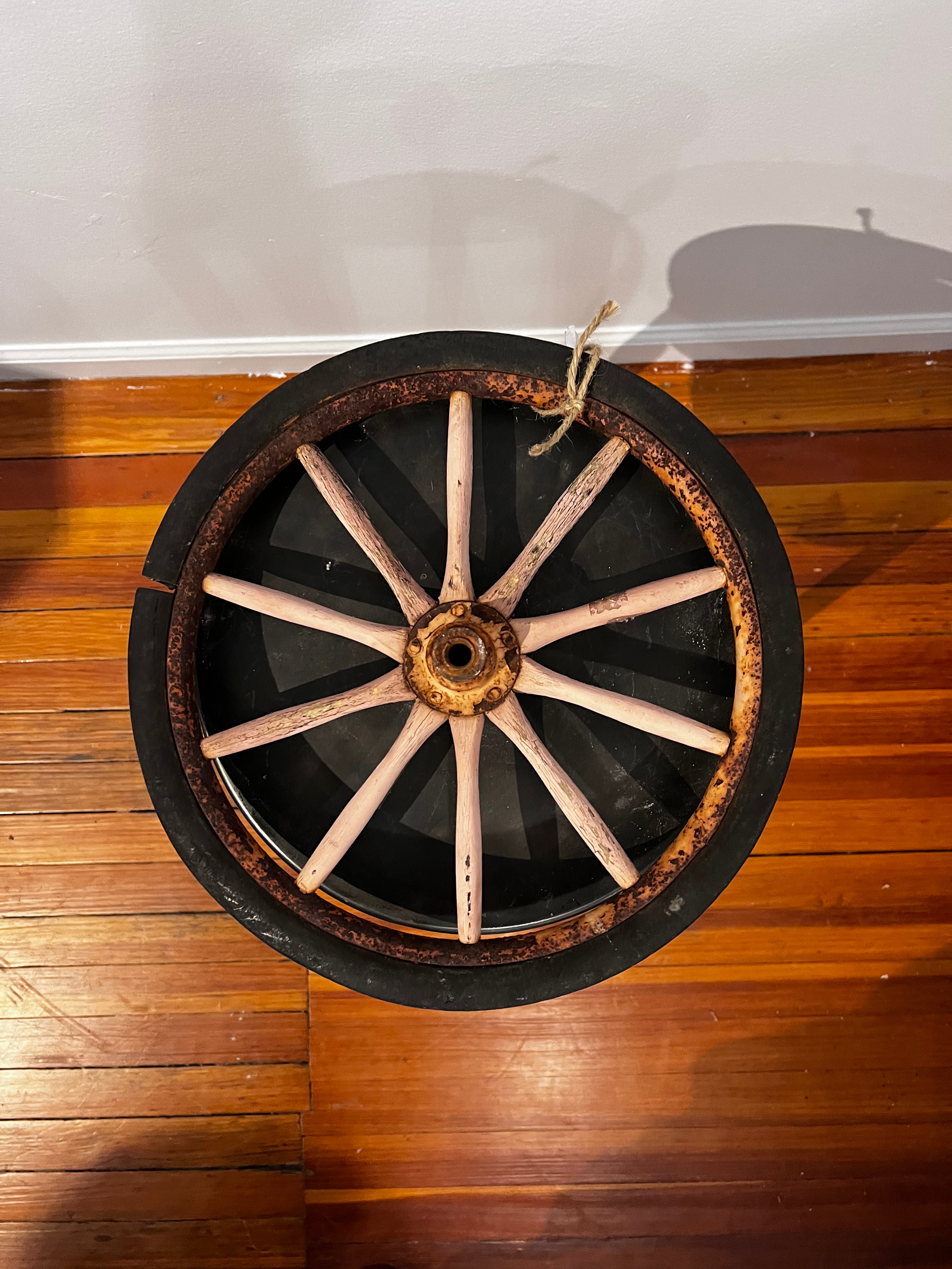 Antique Wooden Buggy Wheel