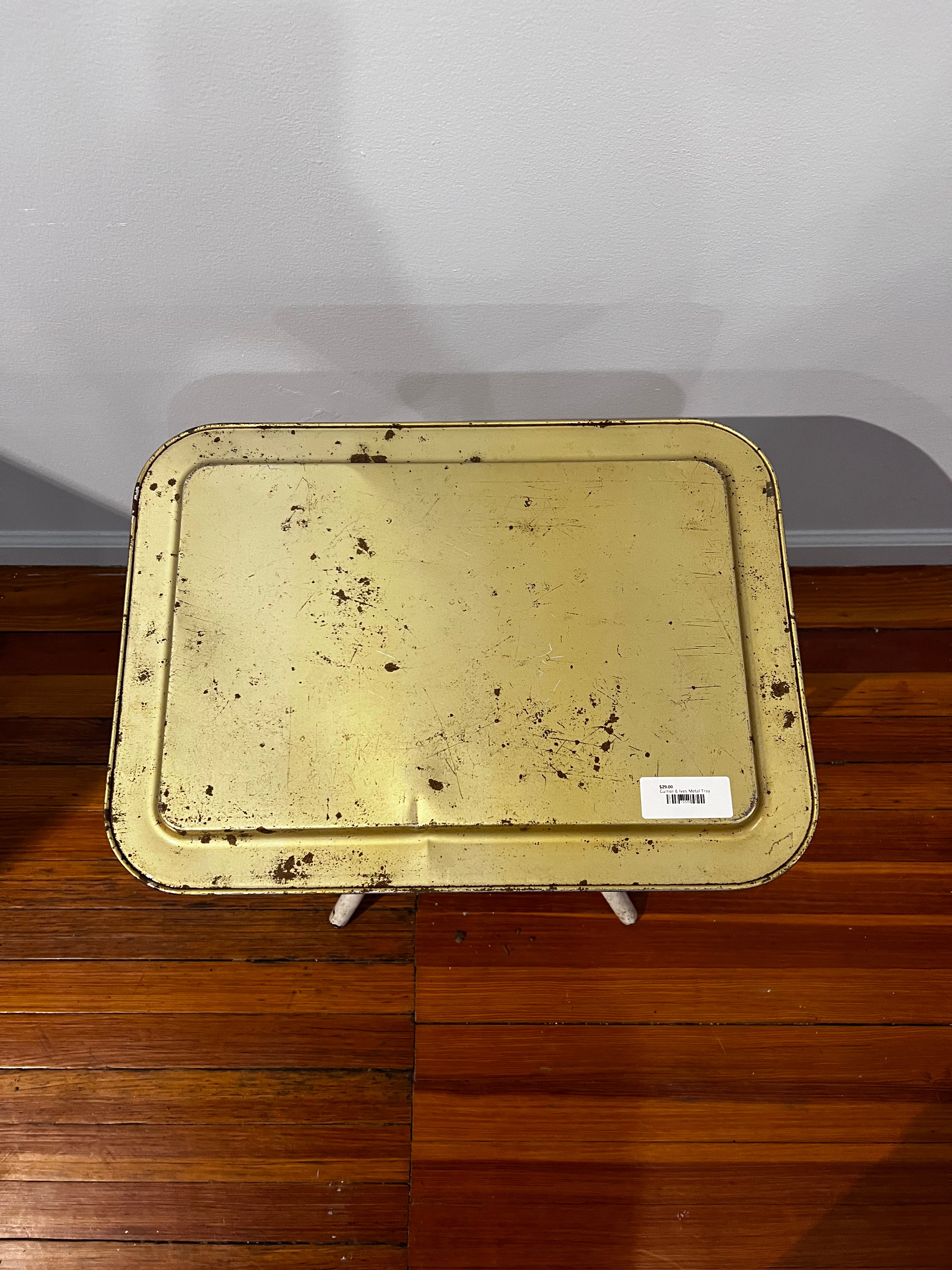 Currier & Ives Metal Tray