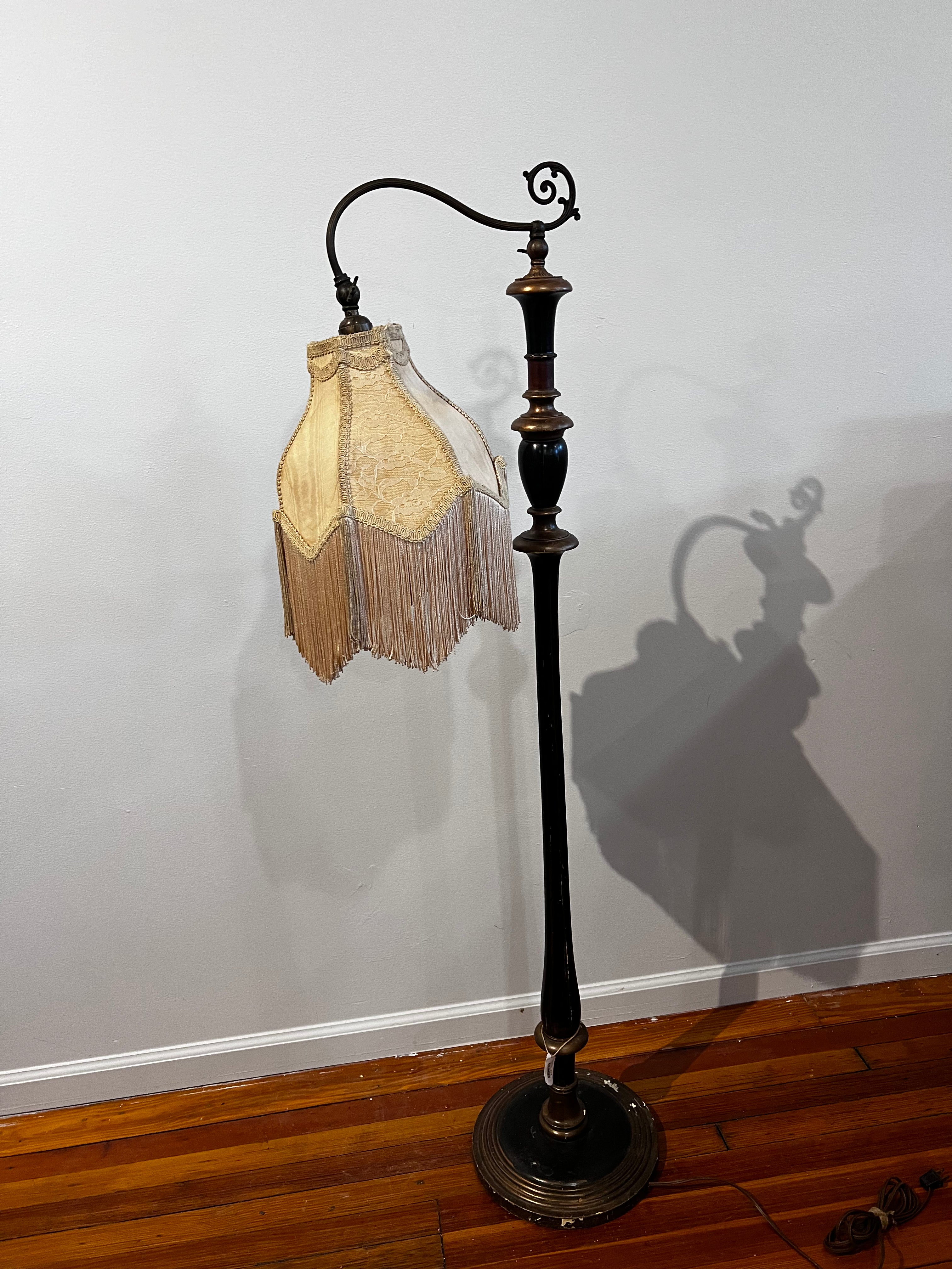Black Fringe Floor Lamp