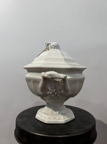 Vintage White Soup Tureen