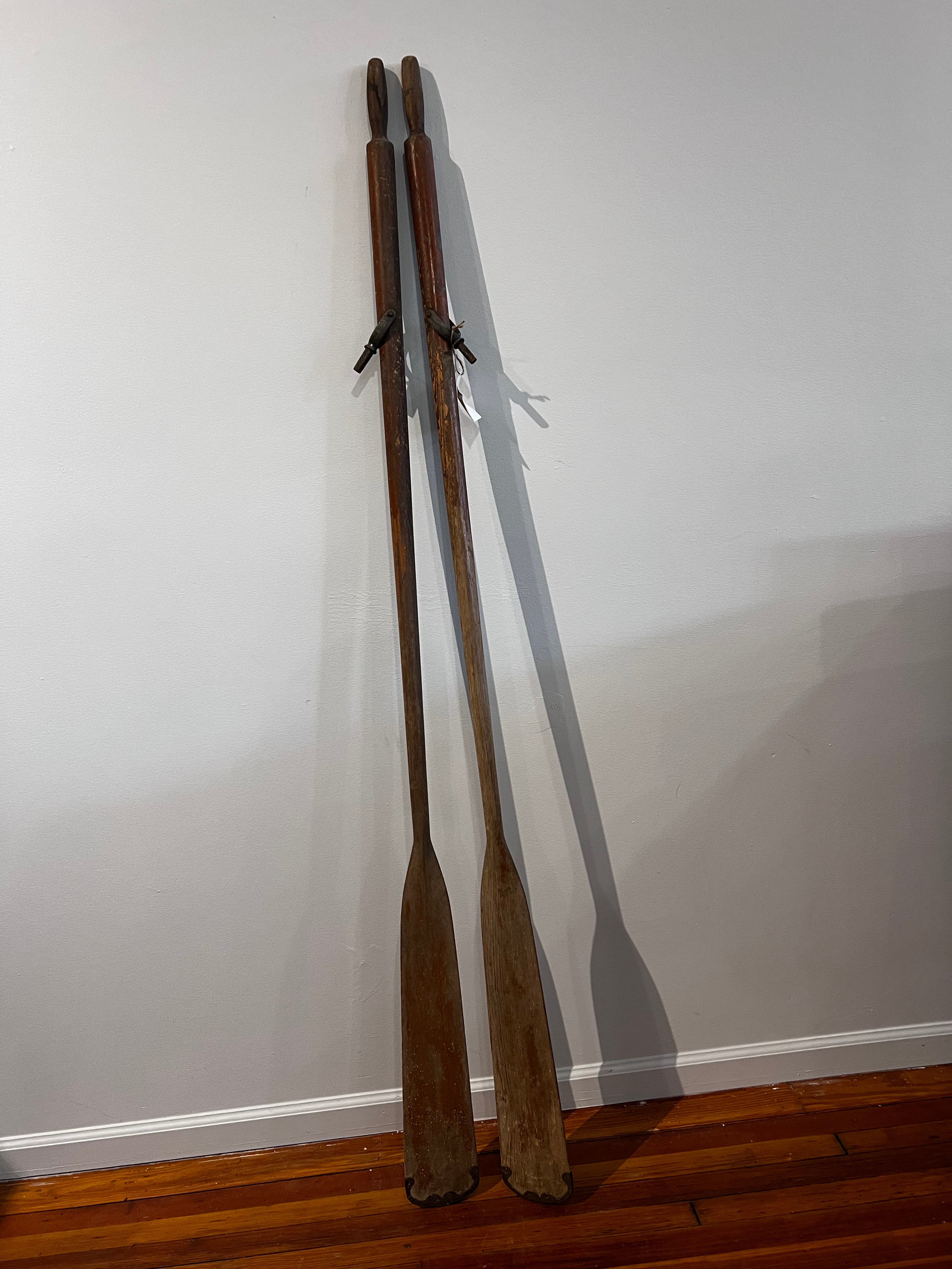 Antique Swiff Oars Pair - Stained