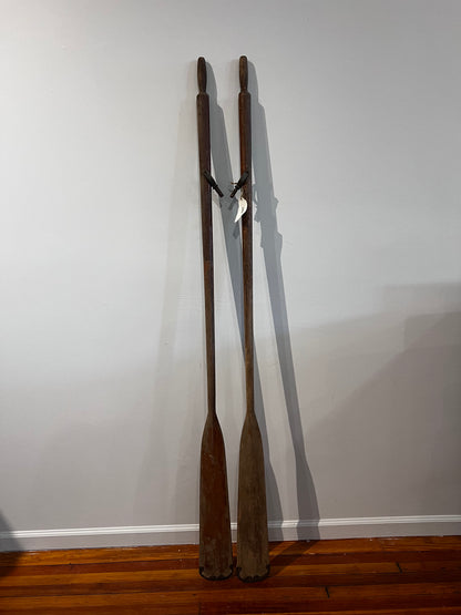 Antique Swiff Oars Pair - Stained