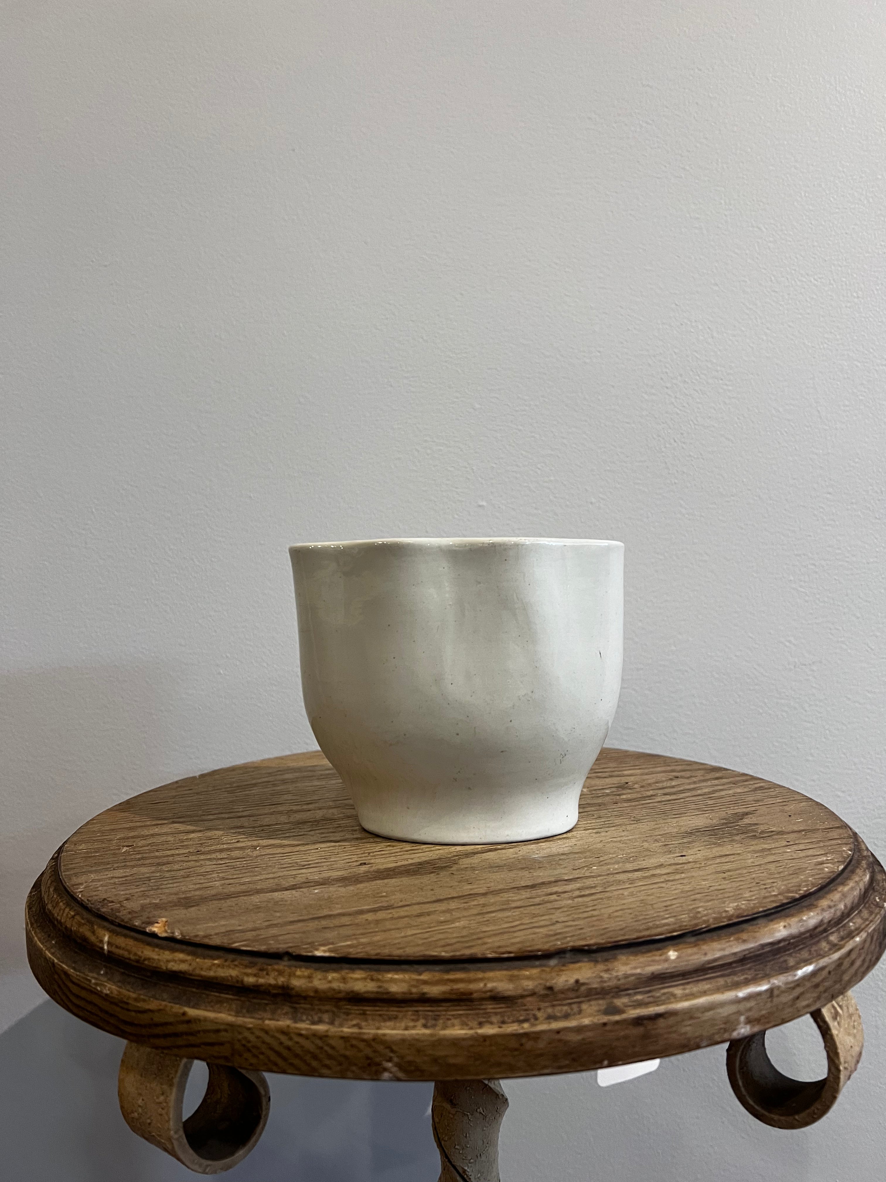 White Ceramic Pudding Mold