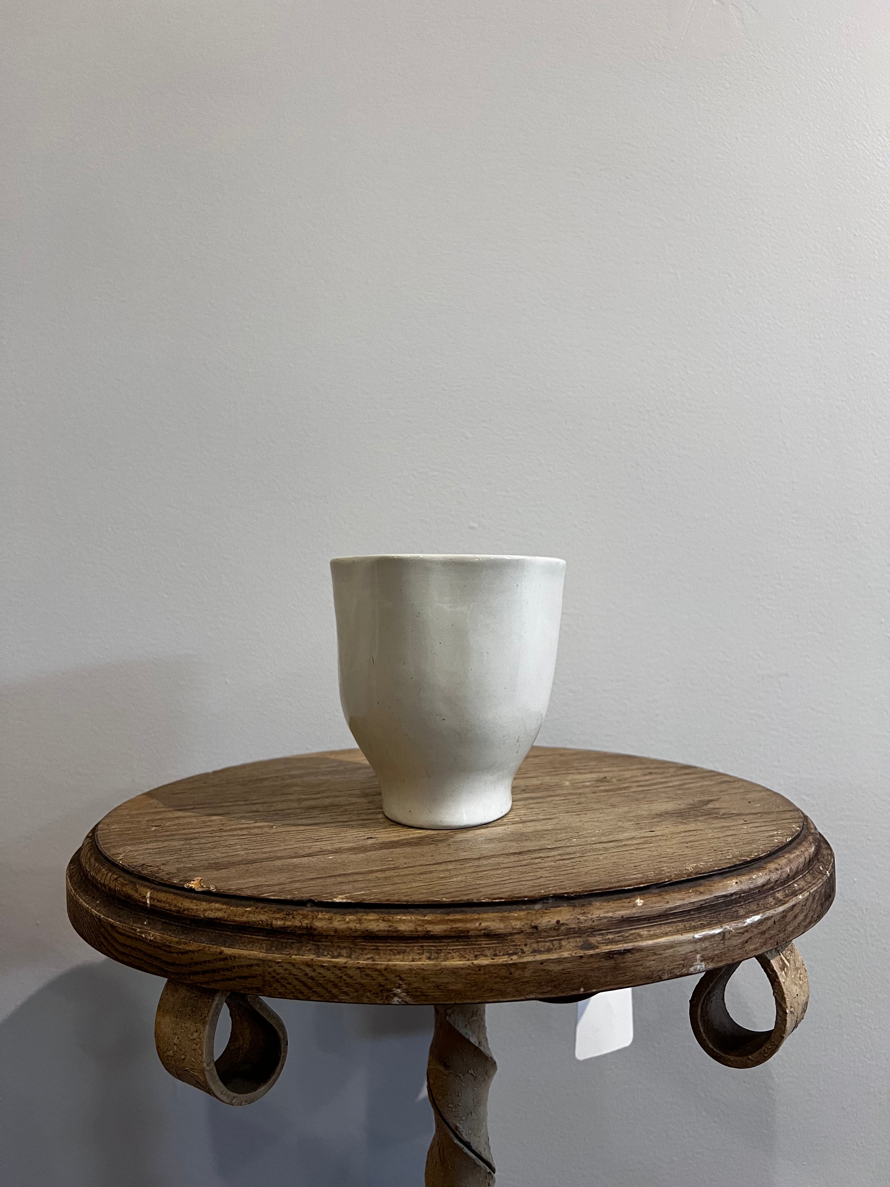 White Ceramic Pudding Mold