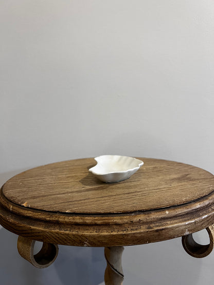 Vintage White Scalloped Dish