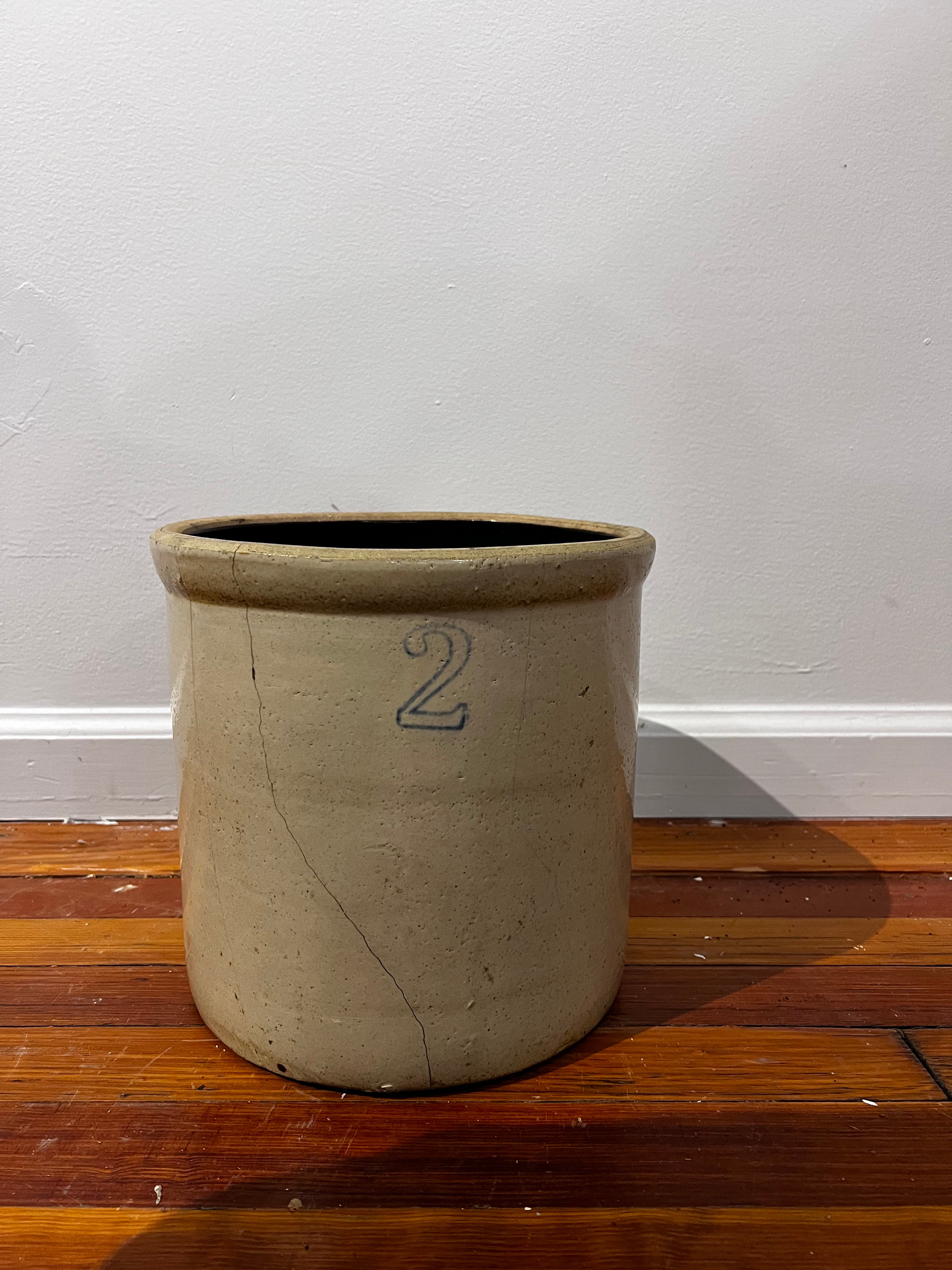 Stoneware Crock Lg.