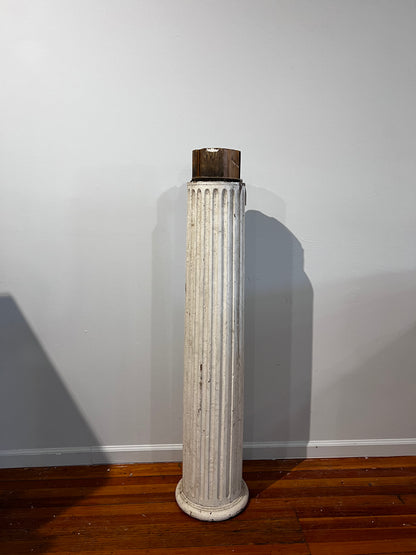 Antique Fluted Short White Column