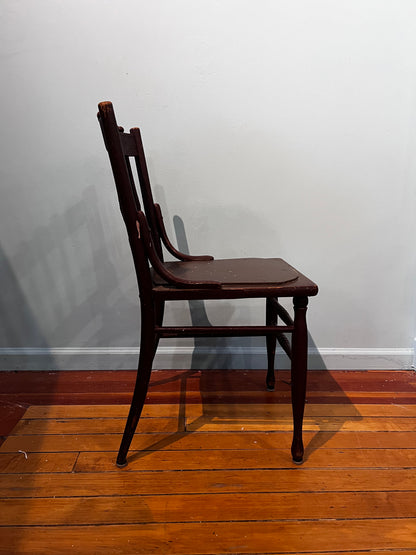 Antique Burgundy Spool Style Chair