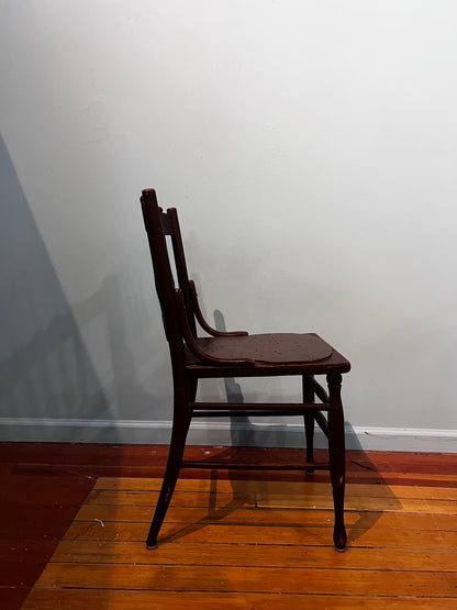 Antique Burgundy Spool Style Chair