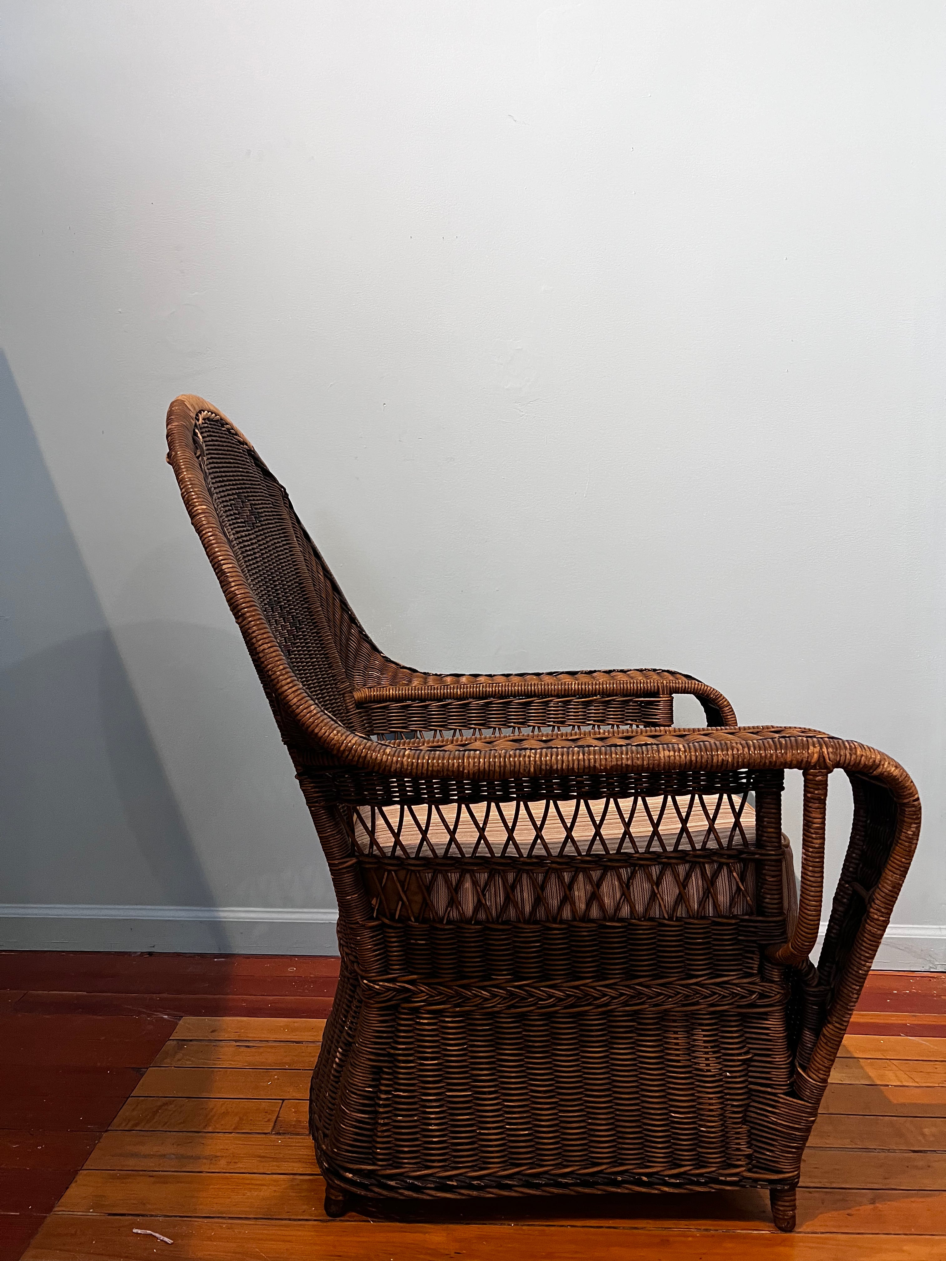 Antique Brown Wicker chair