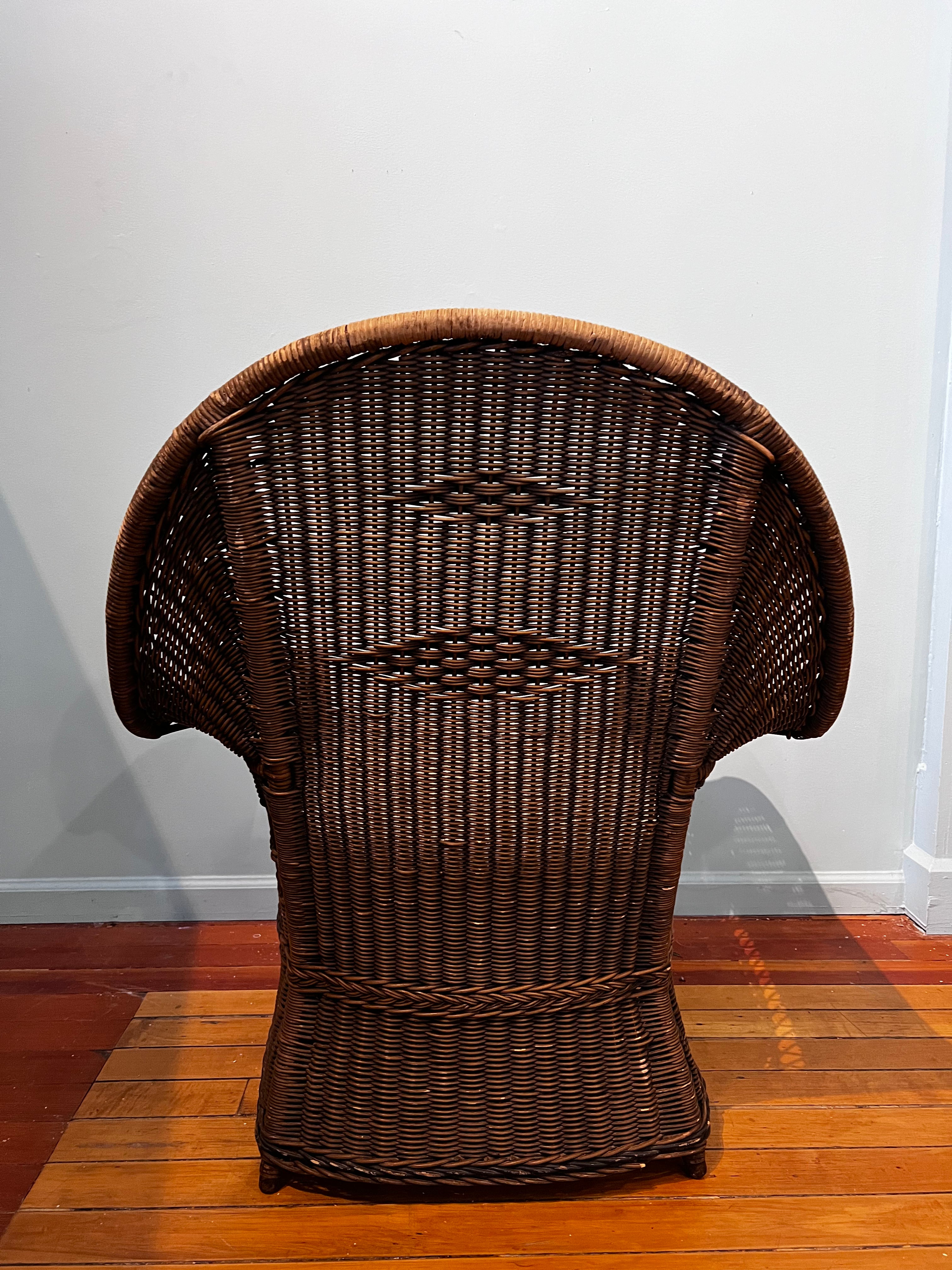 Antique Brown Wicker chair