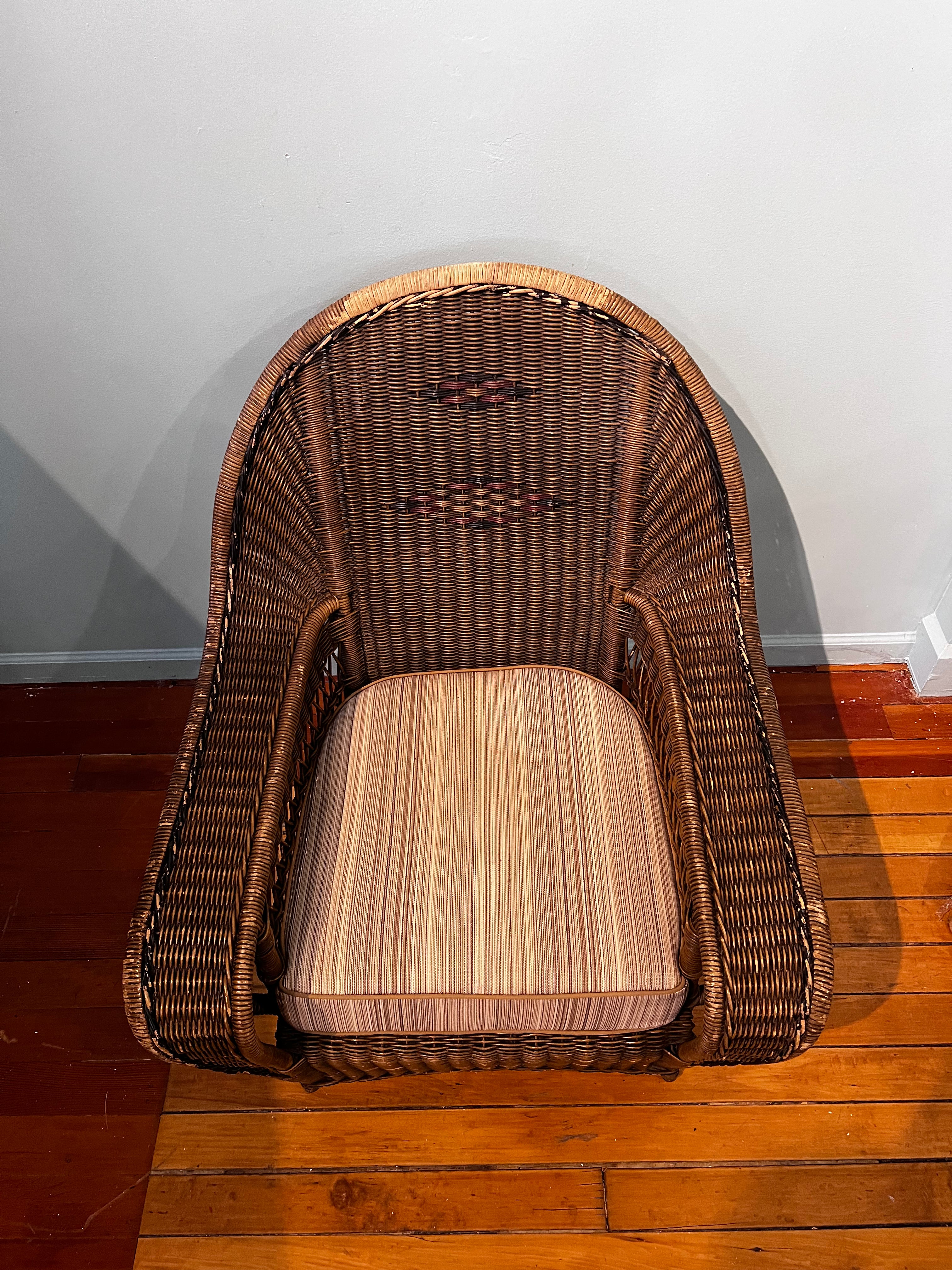 Antique Brown Wicker chair