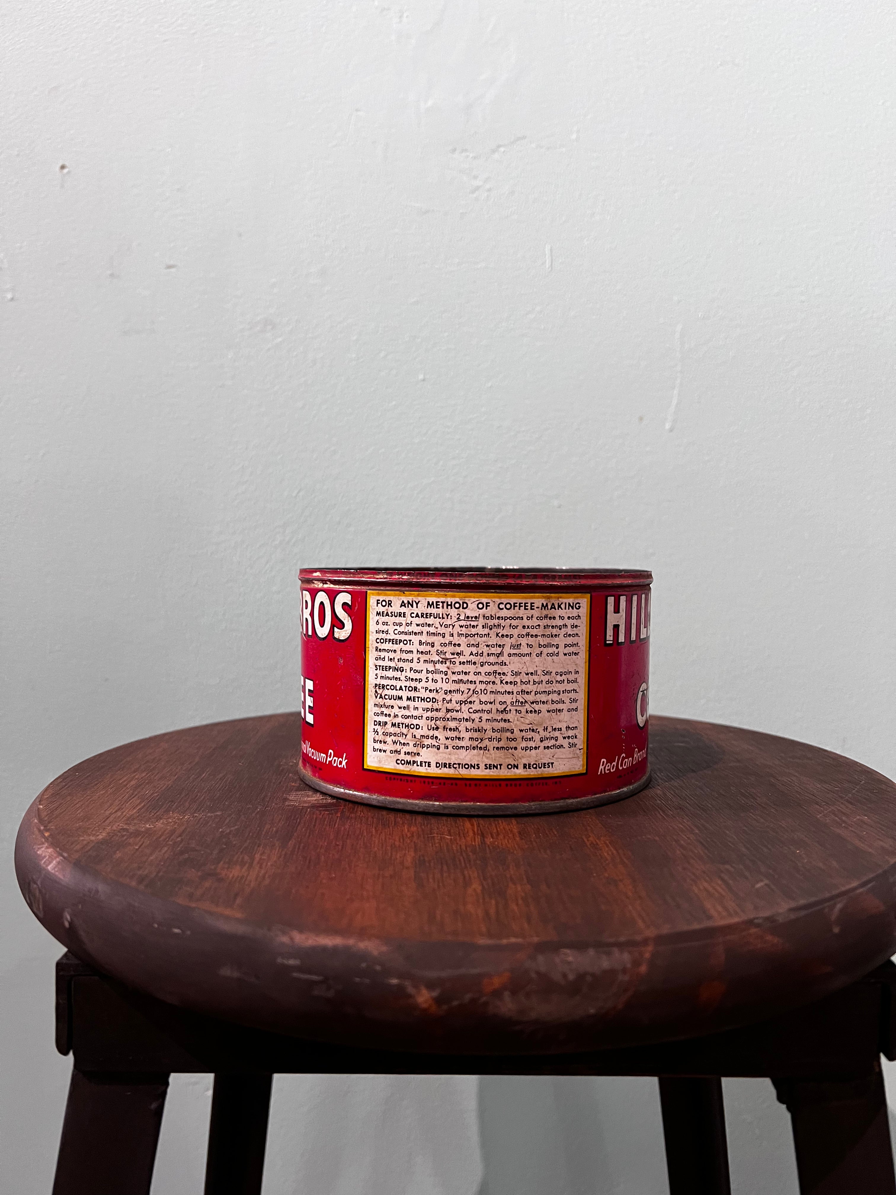 Hills Bros Coffee Can