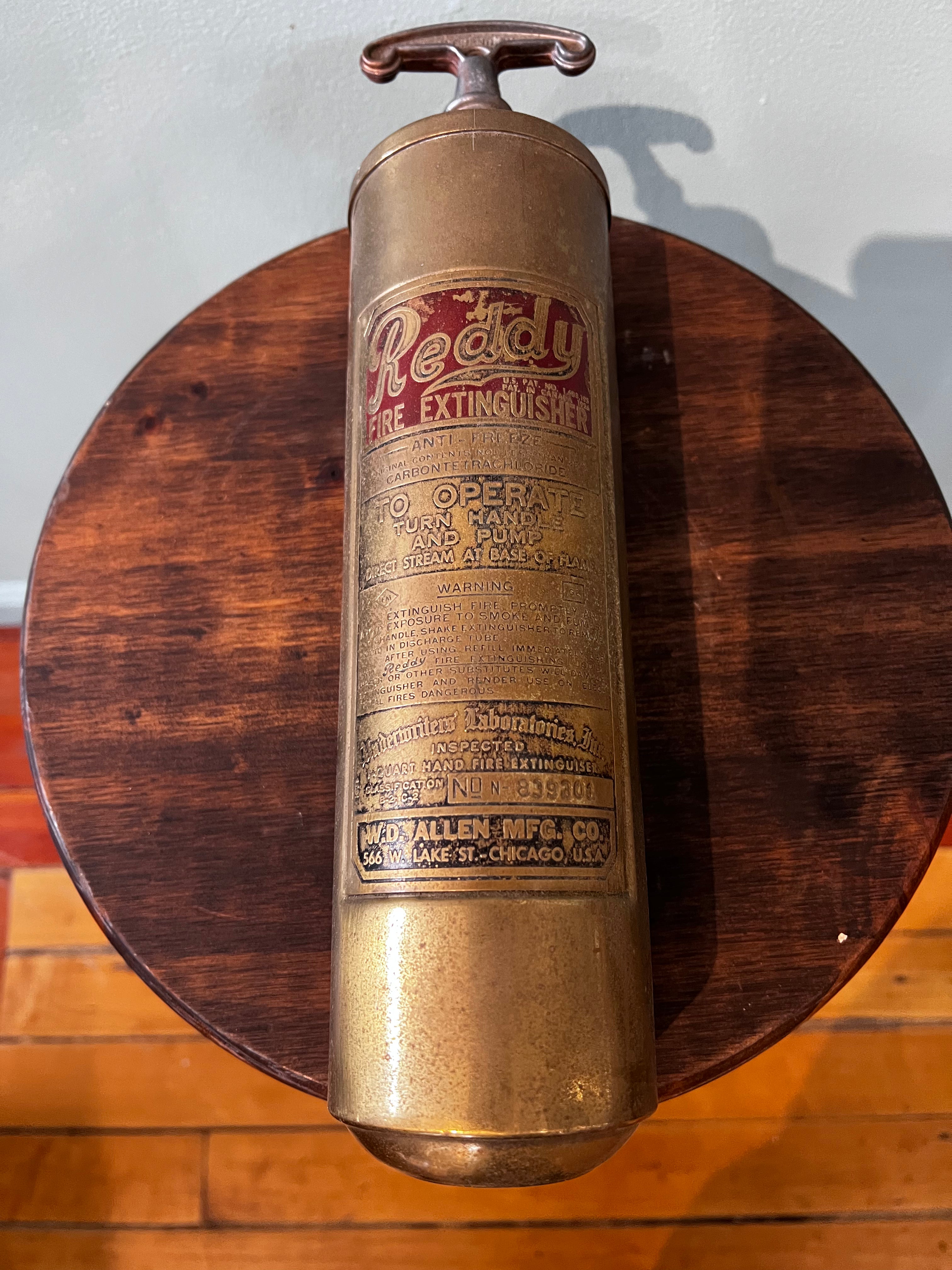 Vintage brass Fire extinguisher