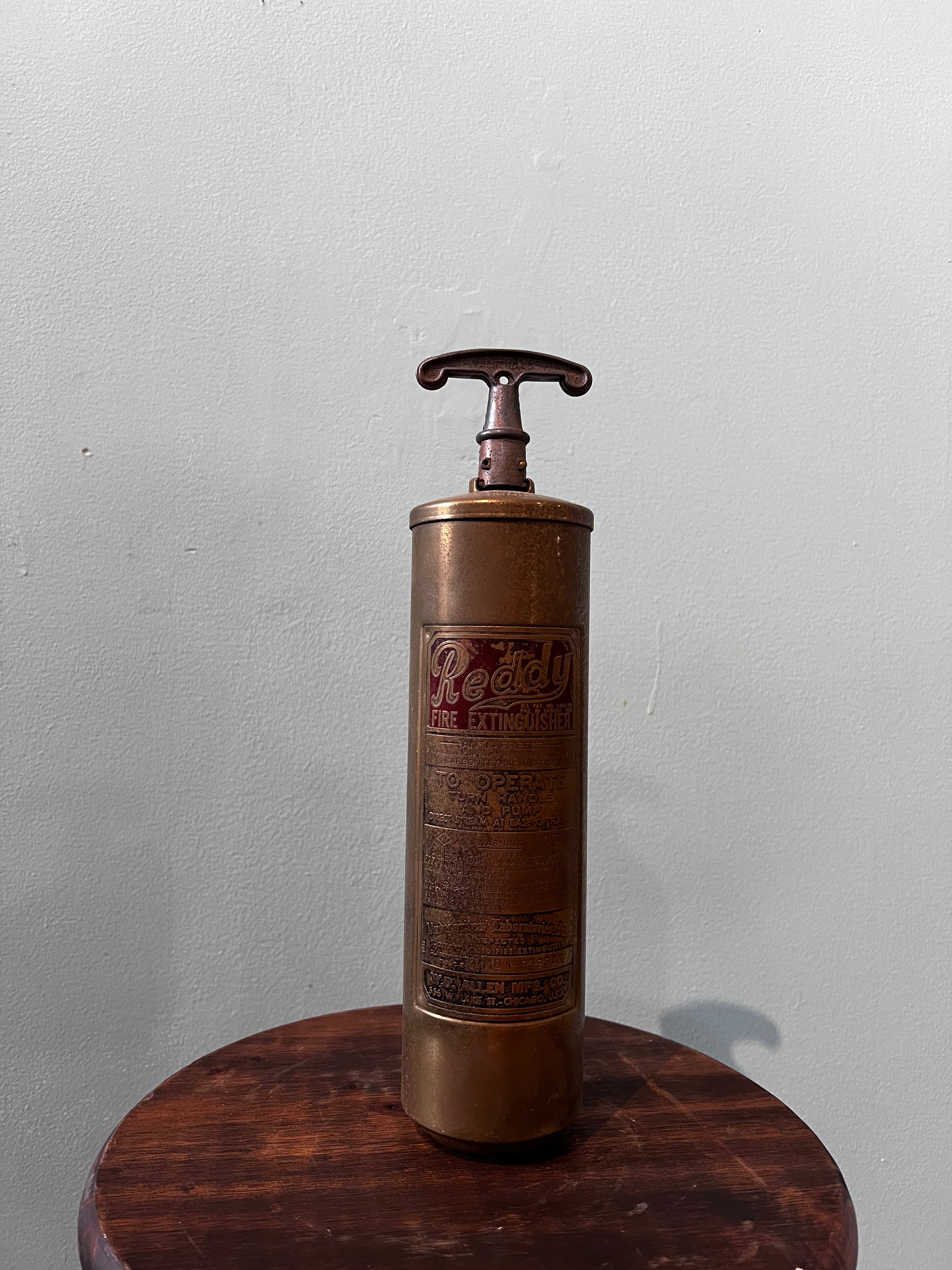 Vintage brass Fire extinguisher