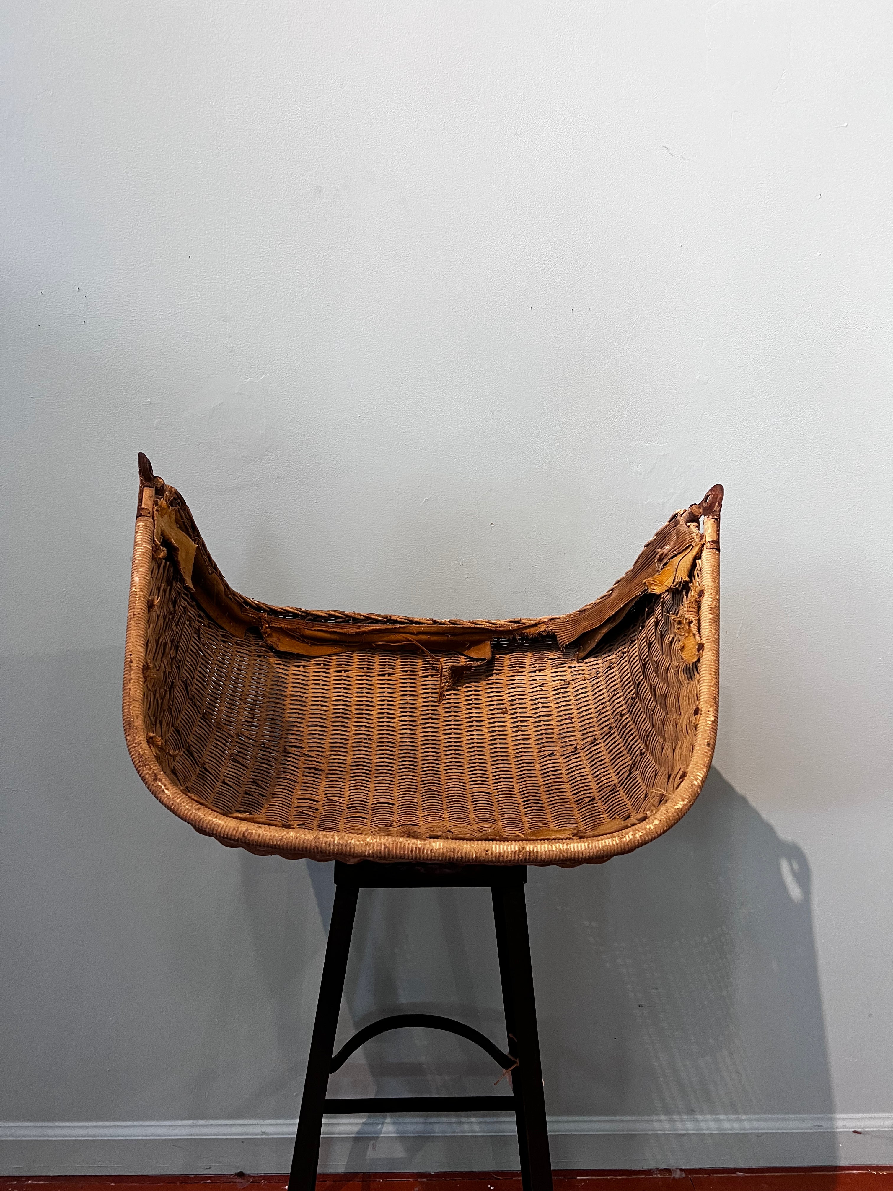 Vintage Wicker Wall Basket
