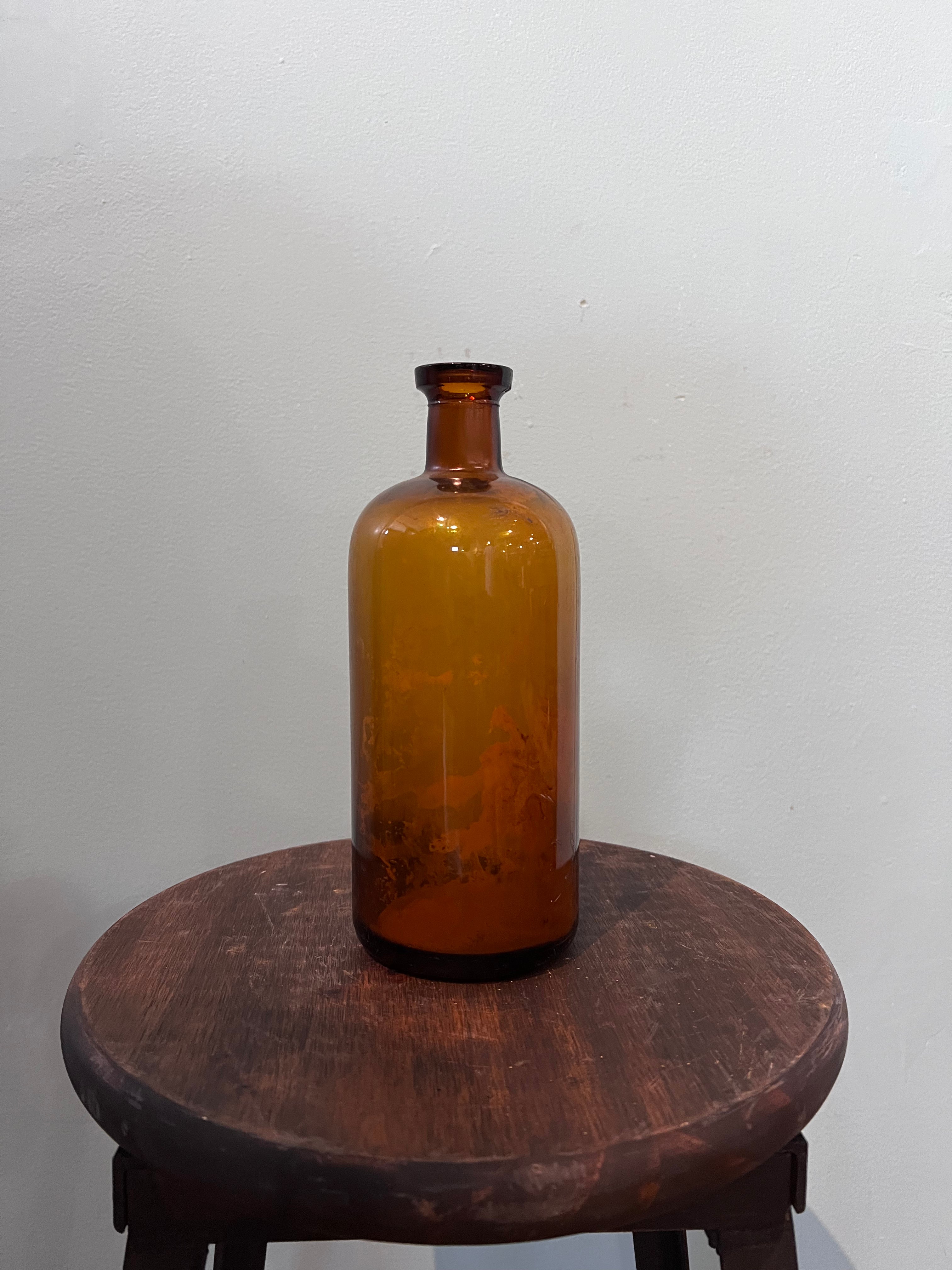 Vintage brown glass bottle