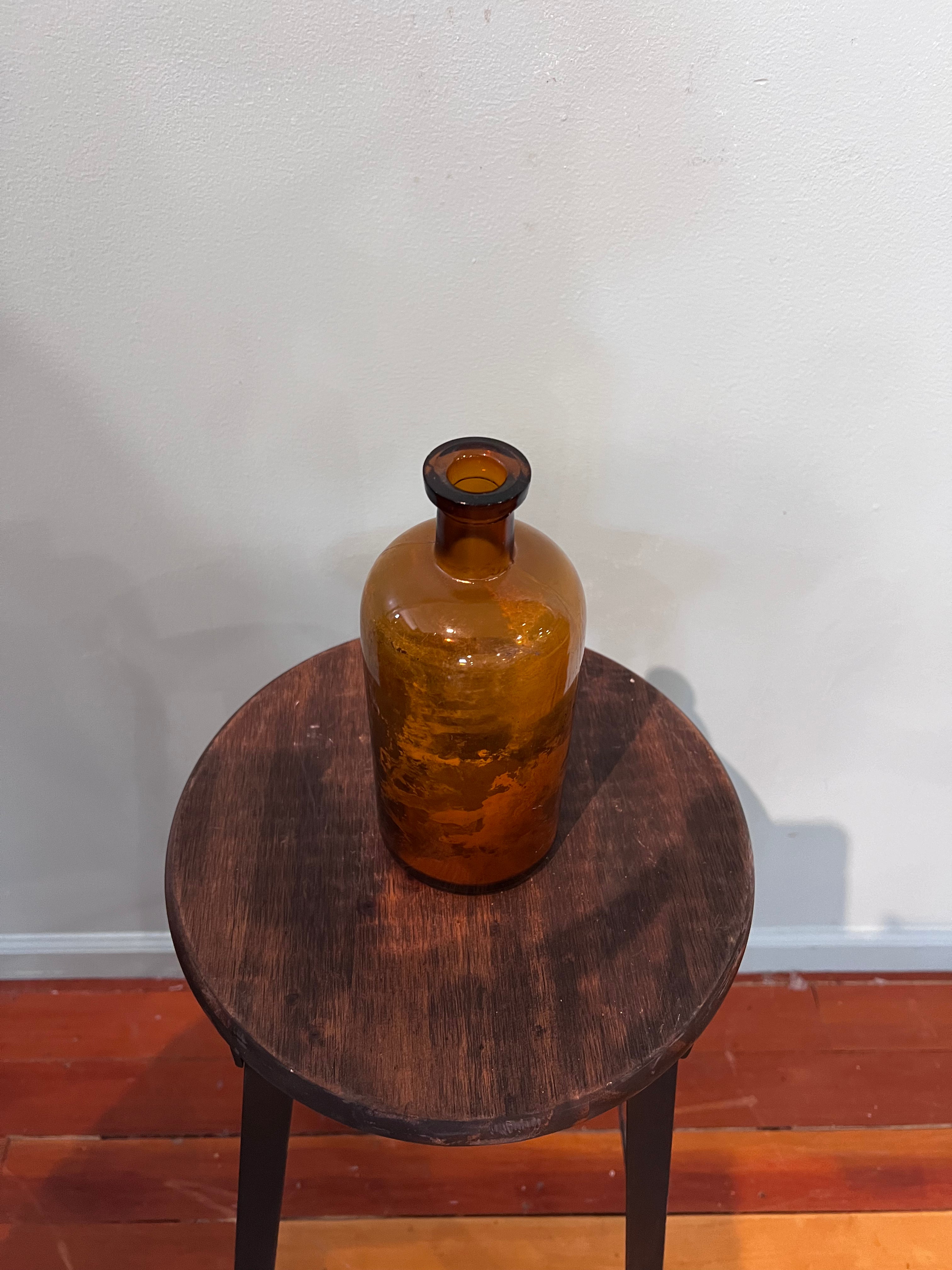 Vintage brown glass bottle