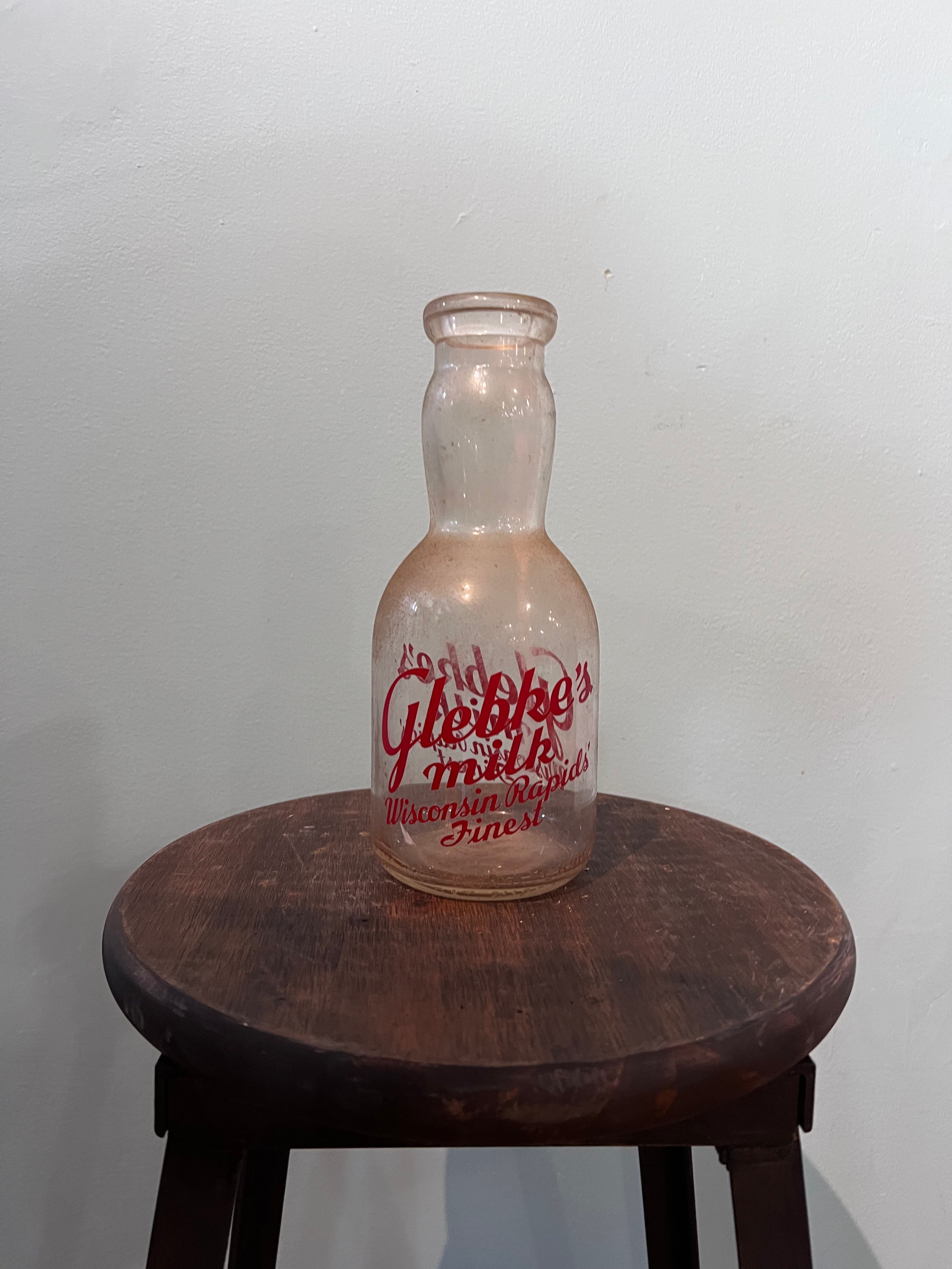 Glass Vintage "Glebke's" Milk Bottle