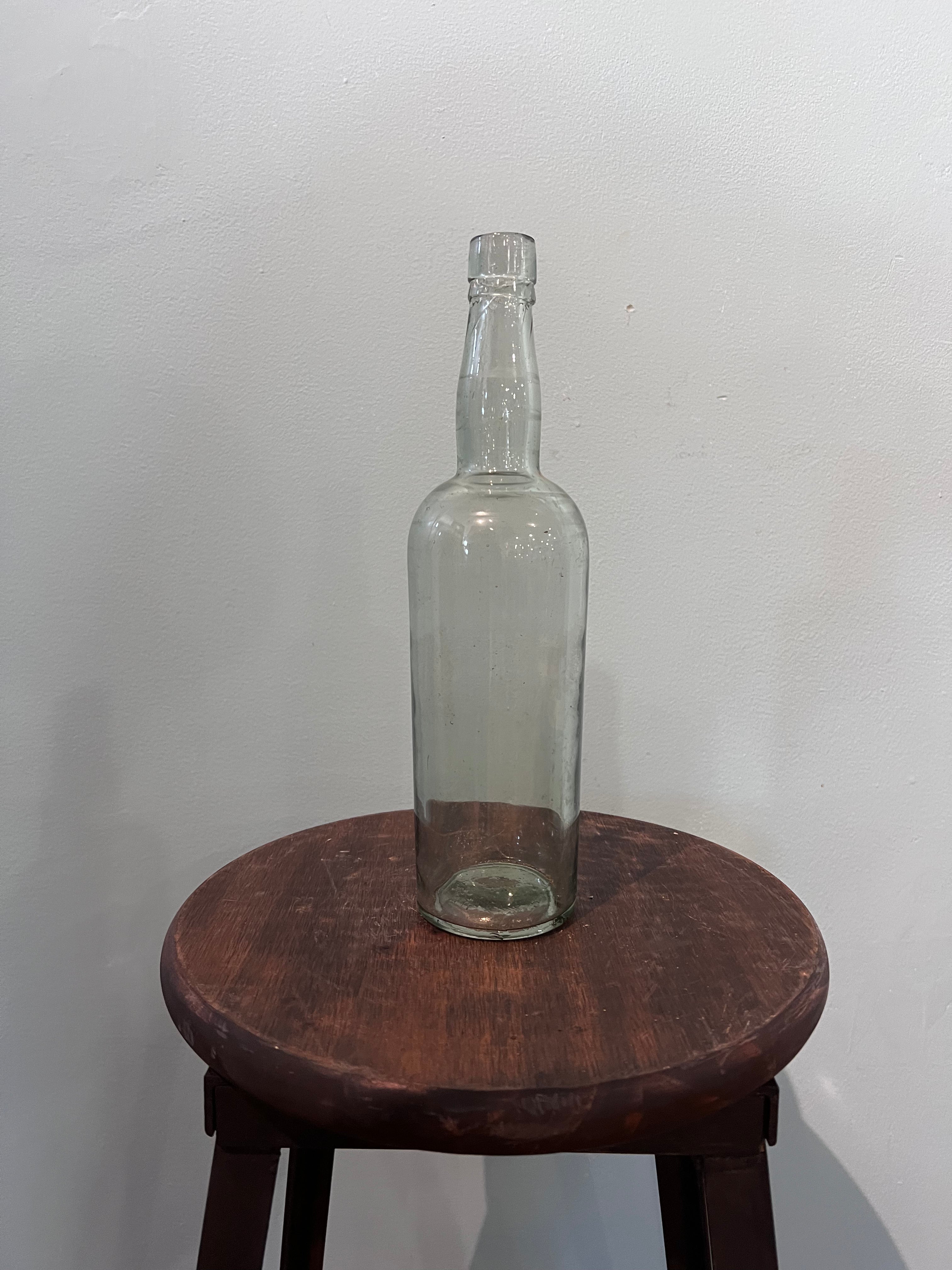 Clear Glass Tapered Neck Bottle