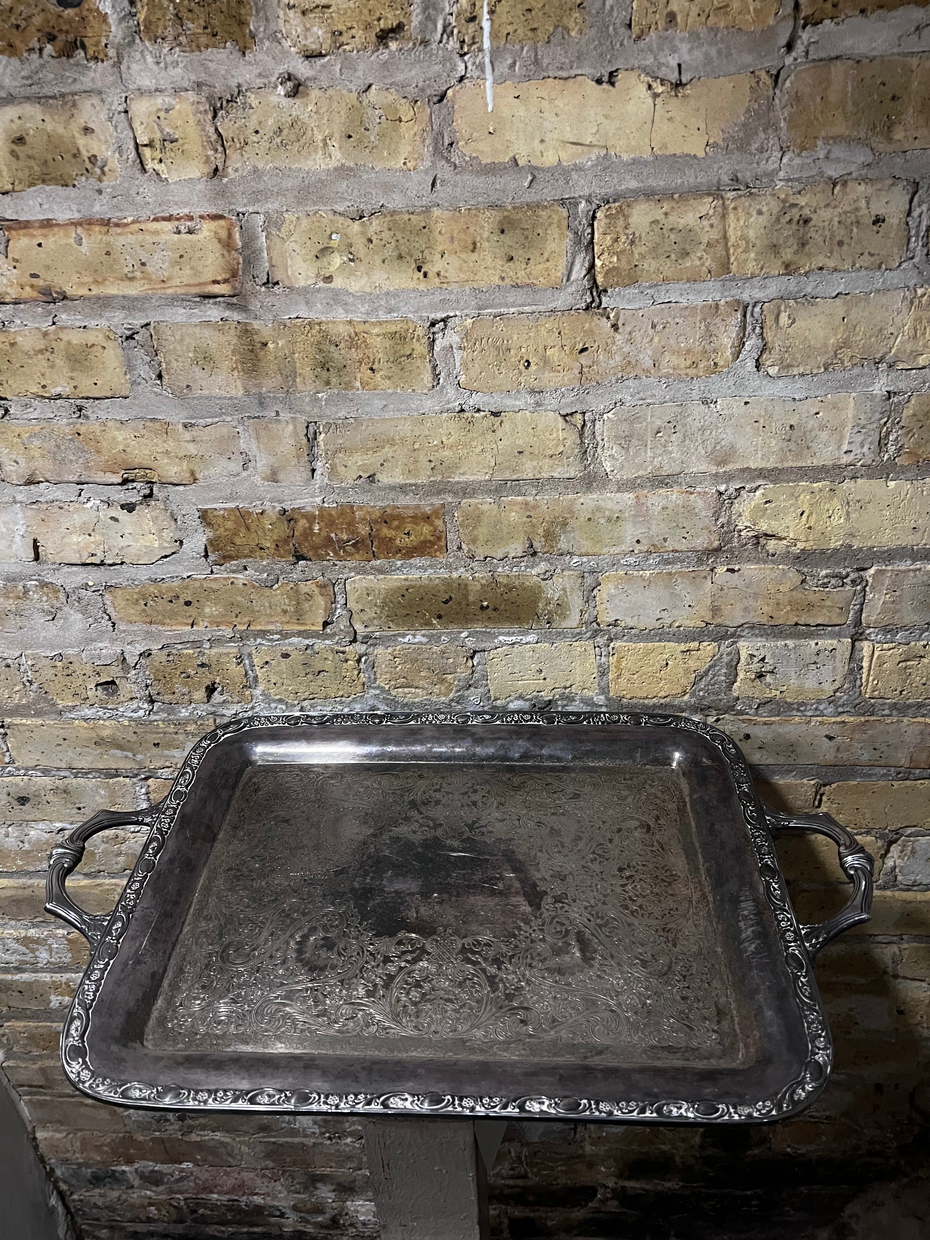 Lrg Silverplate Tray