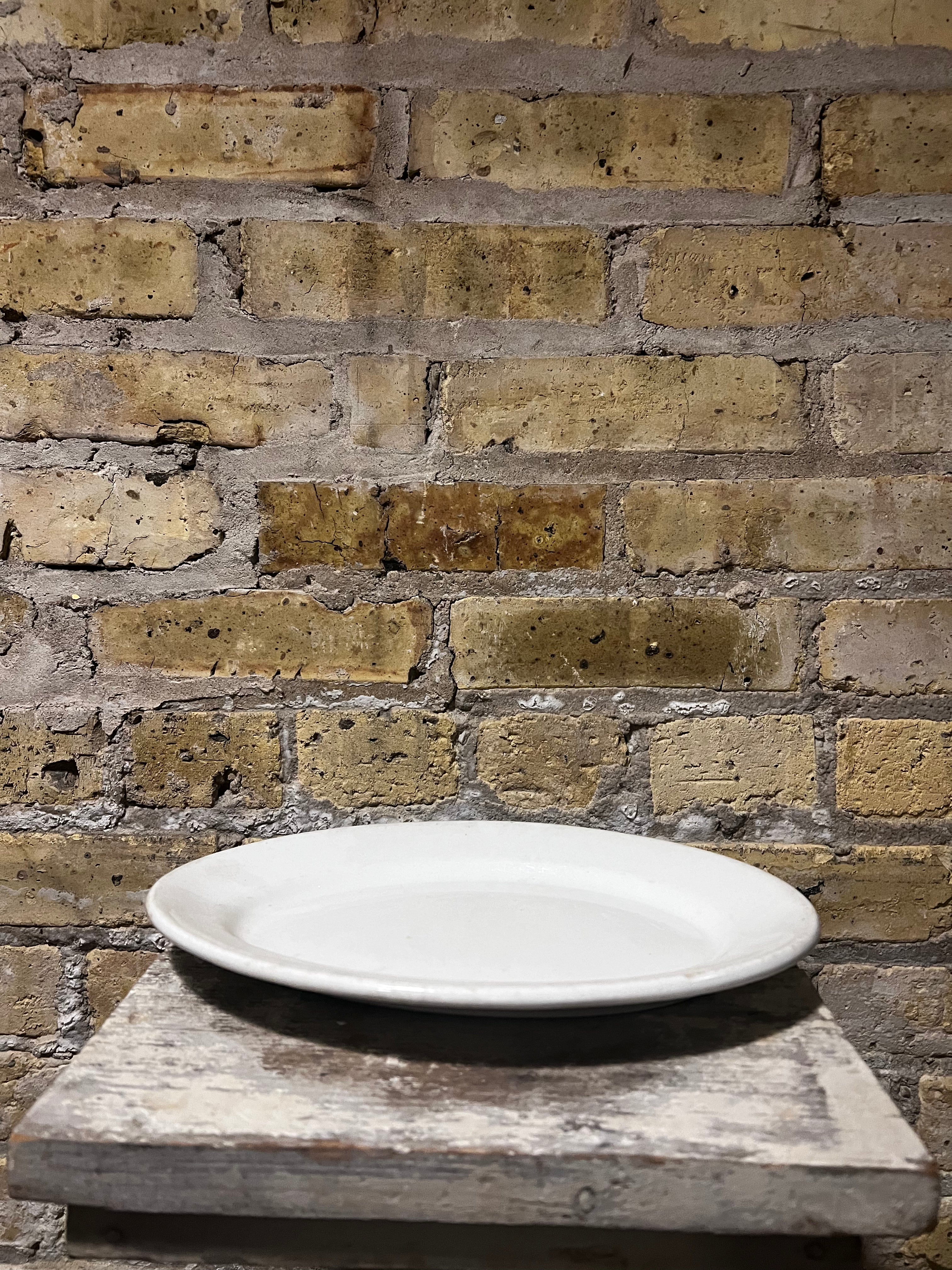 White Ceramic Platter Sm.