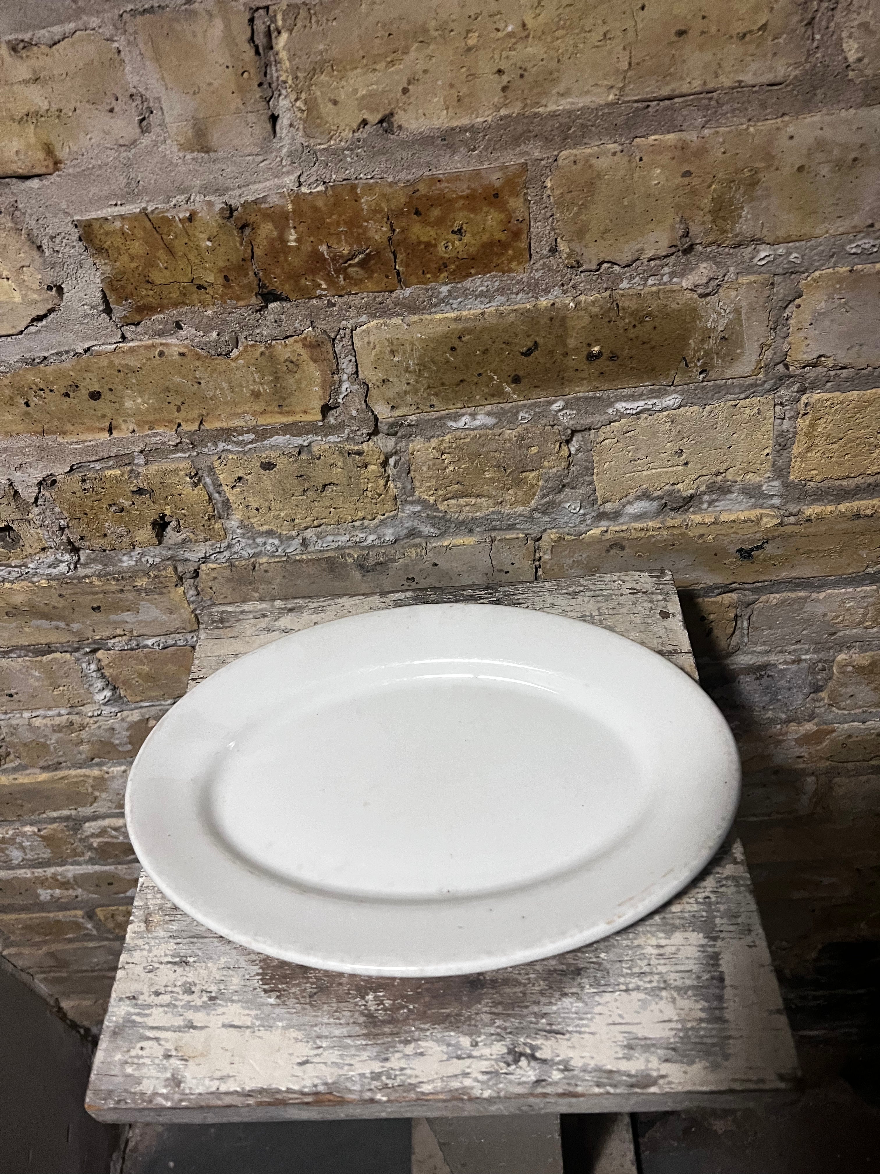 White Ceramic Platter Sm.