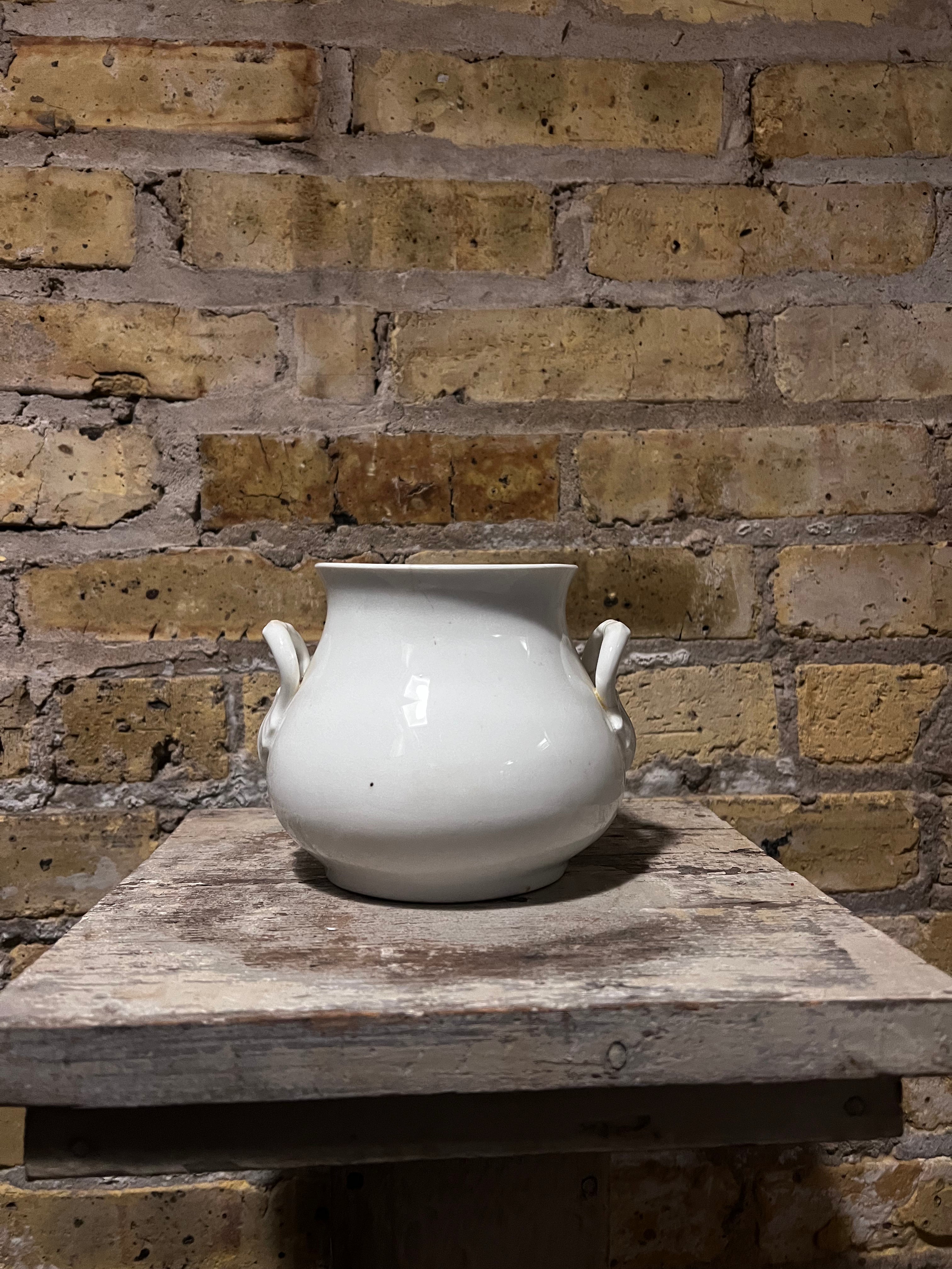 White Ceramic Sugar Bowl