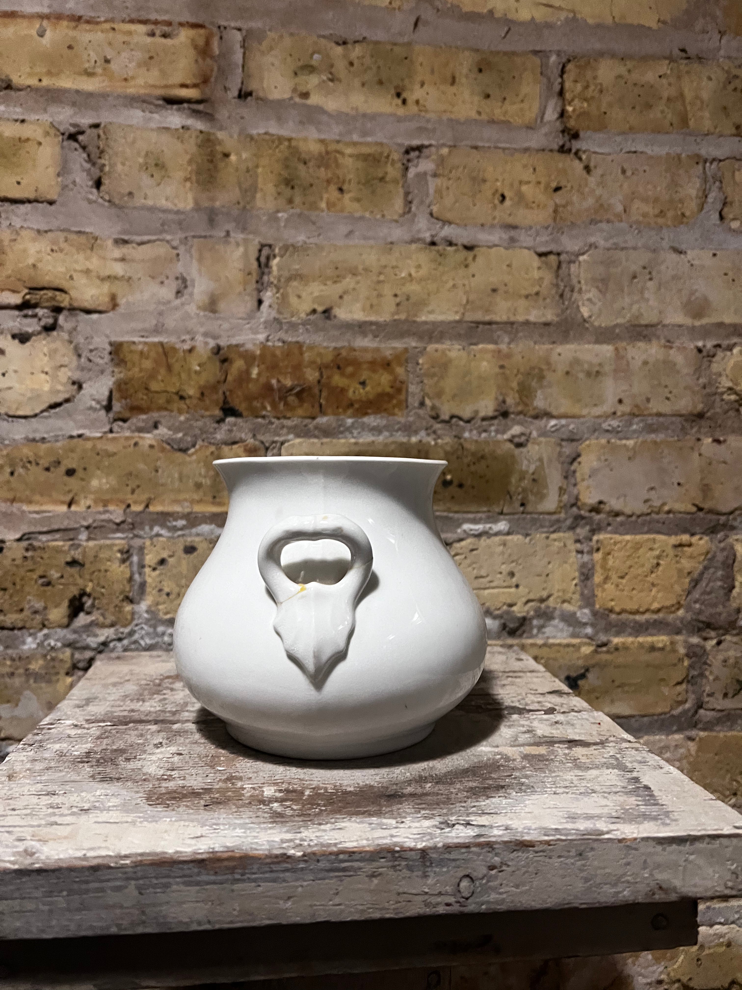 White Ceramic Sugar Bowl
