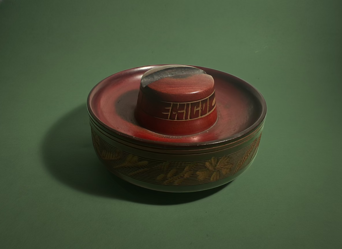 Mexican Hand Carved Wooden Ashtray