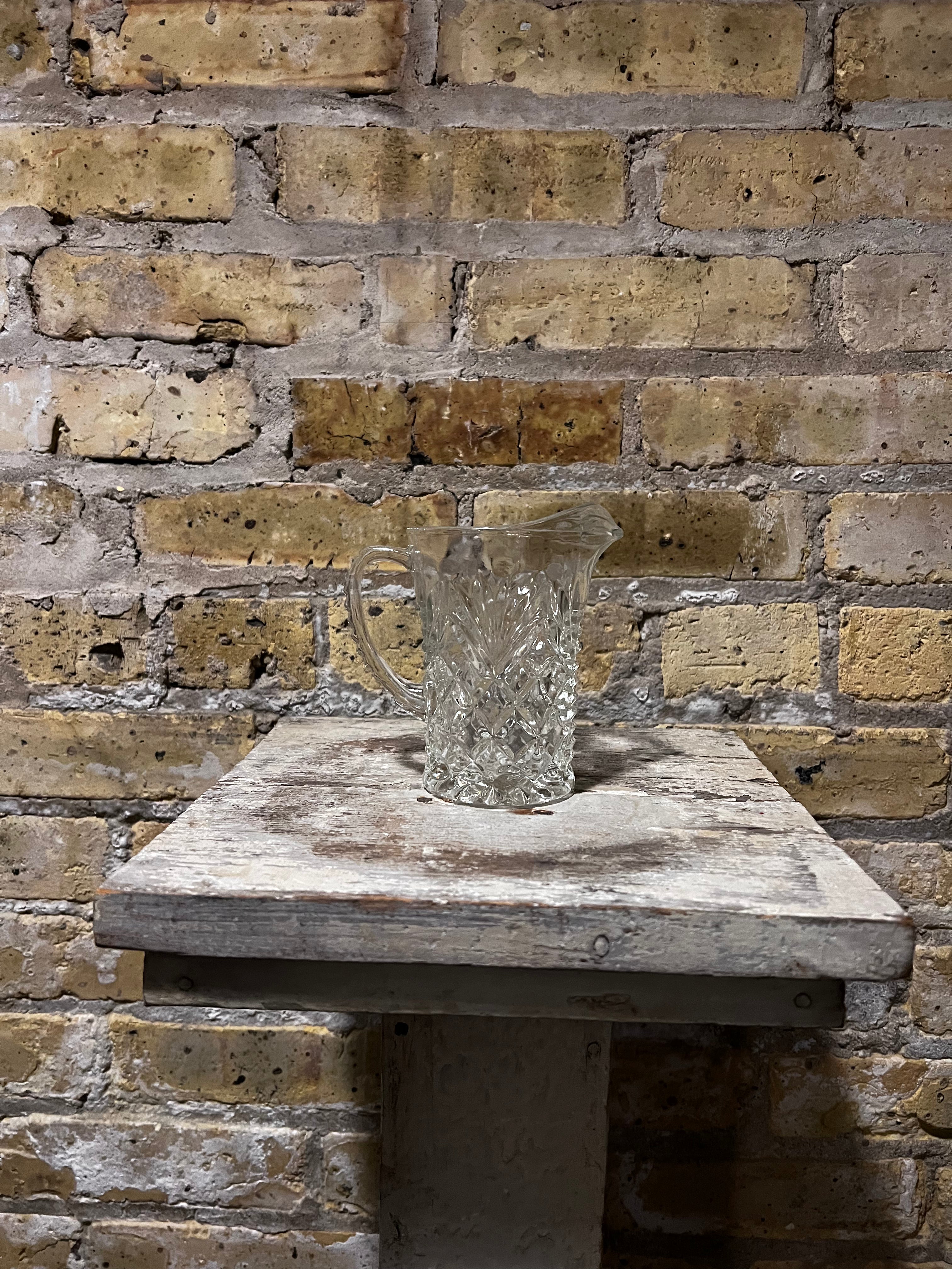Glass “Diamond” Pitcher - Small
