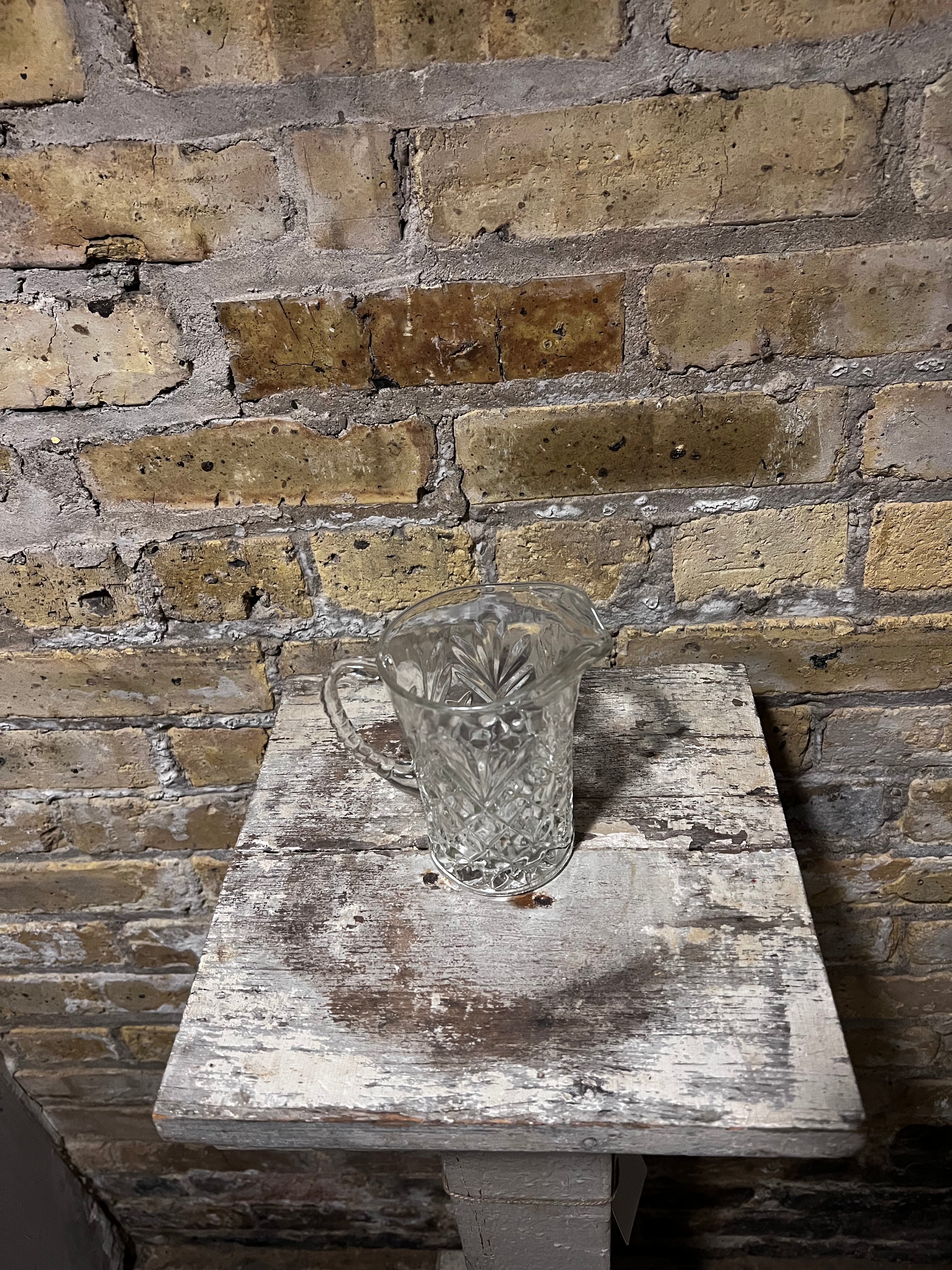 Glass “Diamond” Pitcher - Small