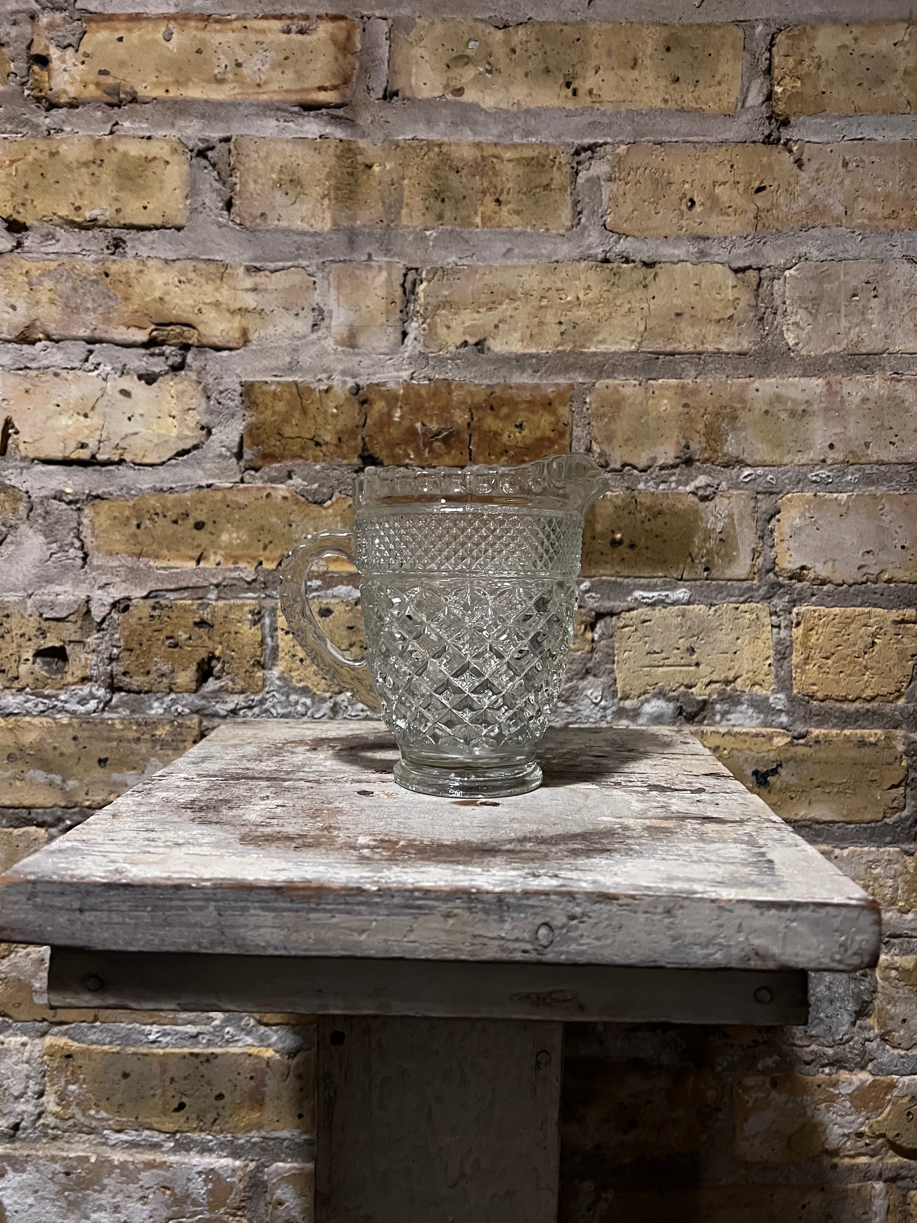 Glass “Diamond” Pitcher - Small