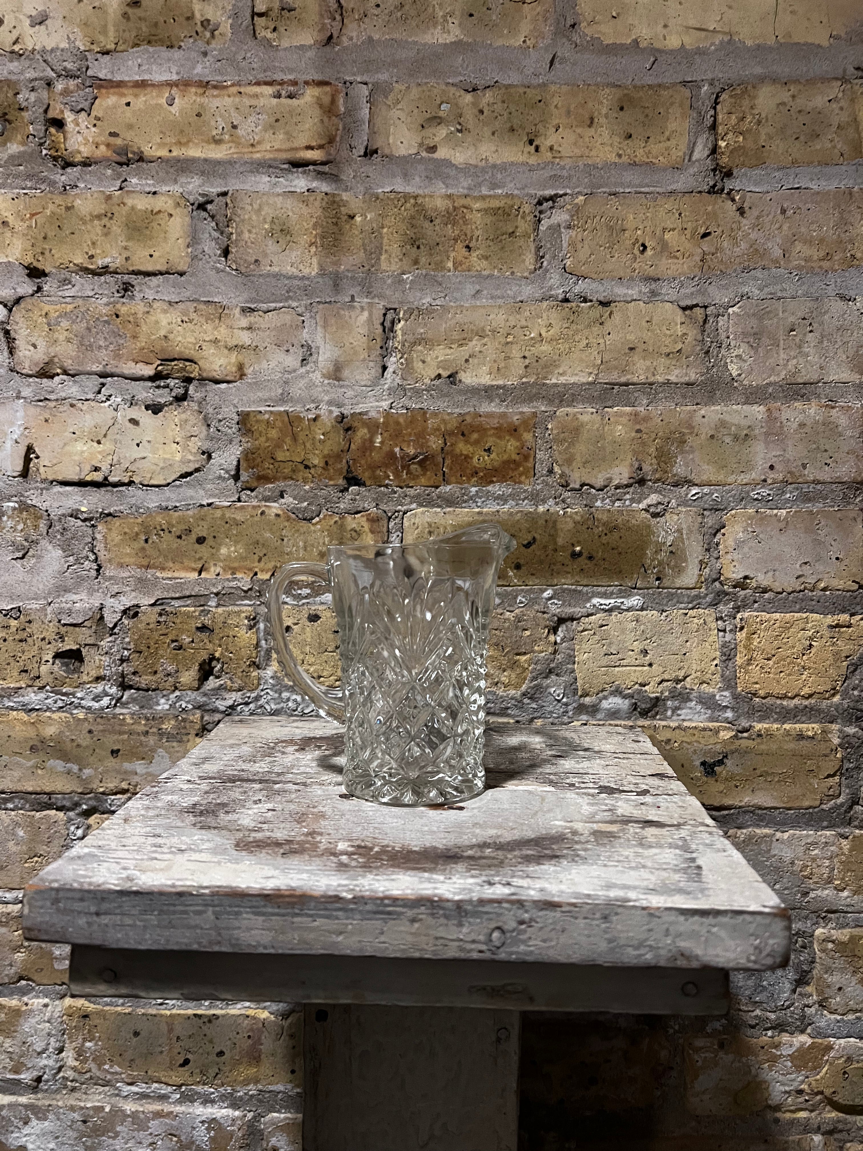 Glass “Diamond” Pitcher - Small