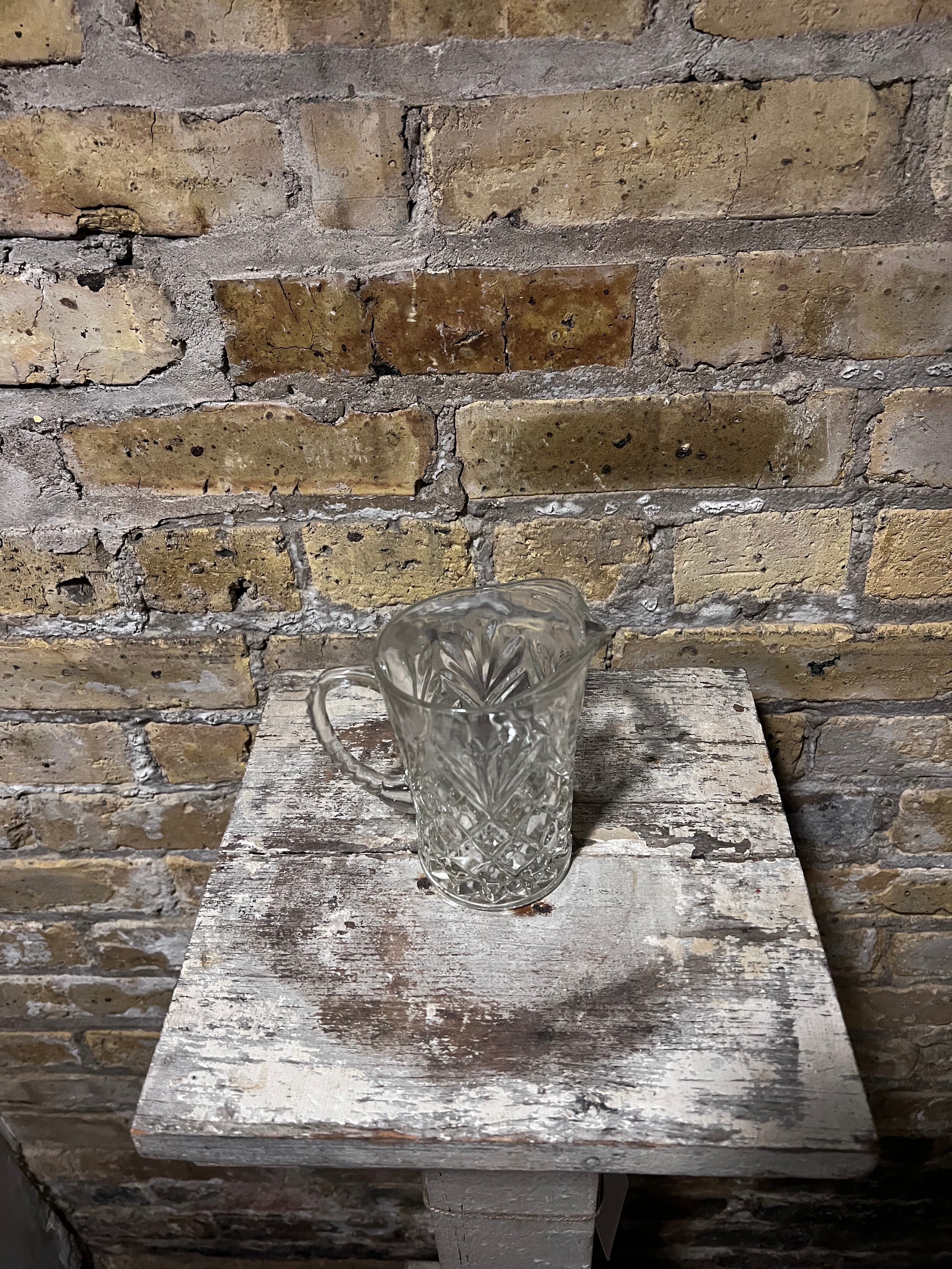 Glass “Diamond” Pitcher - Small
