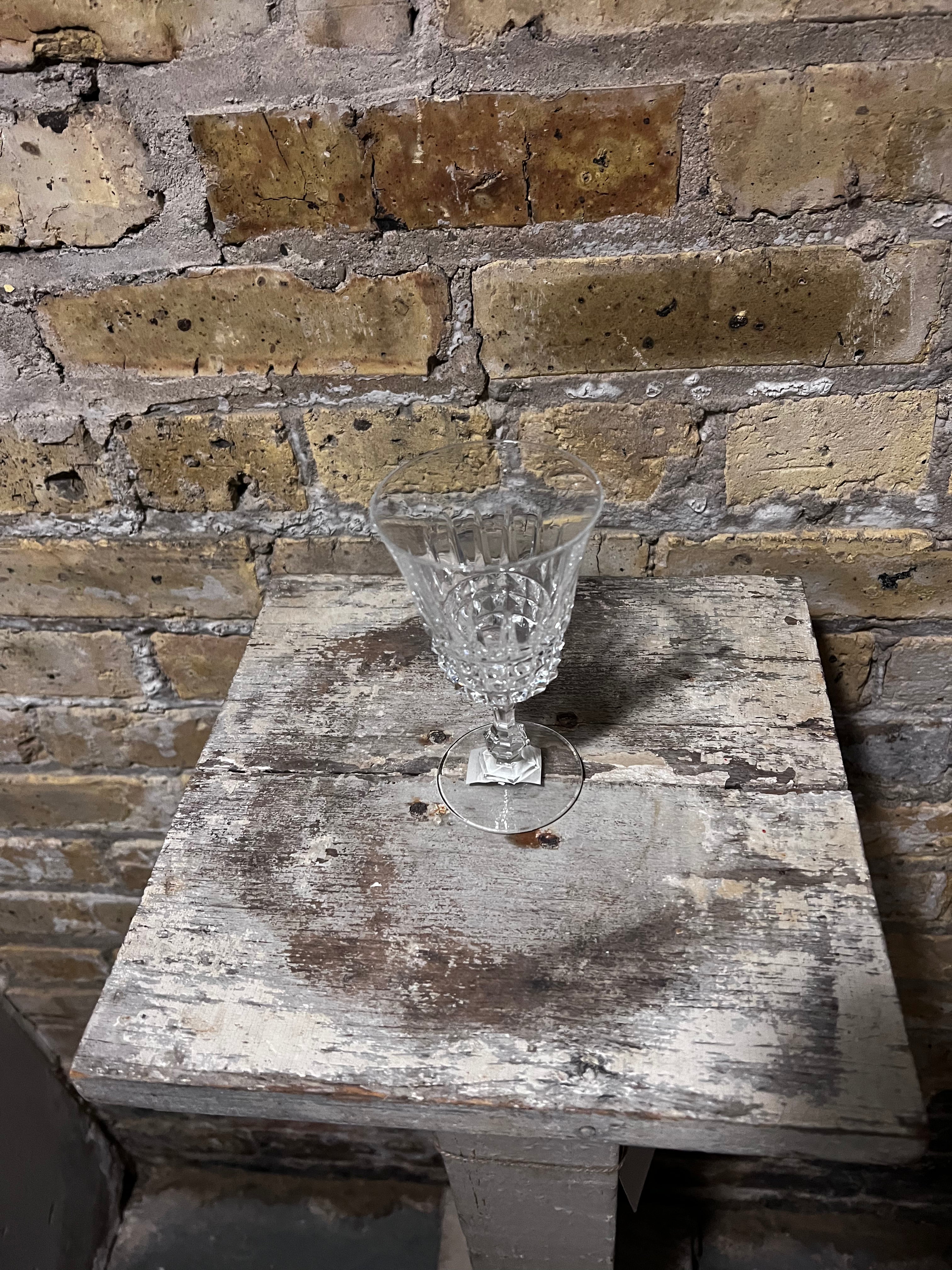 Cut Glass Wine Goblet