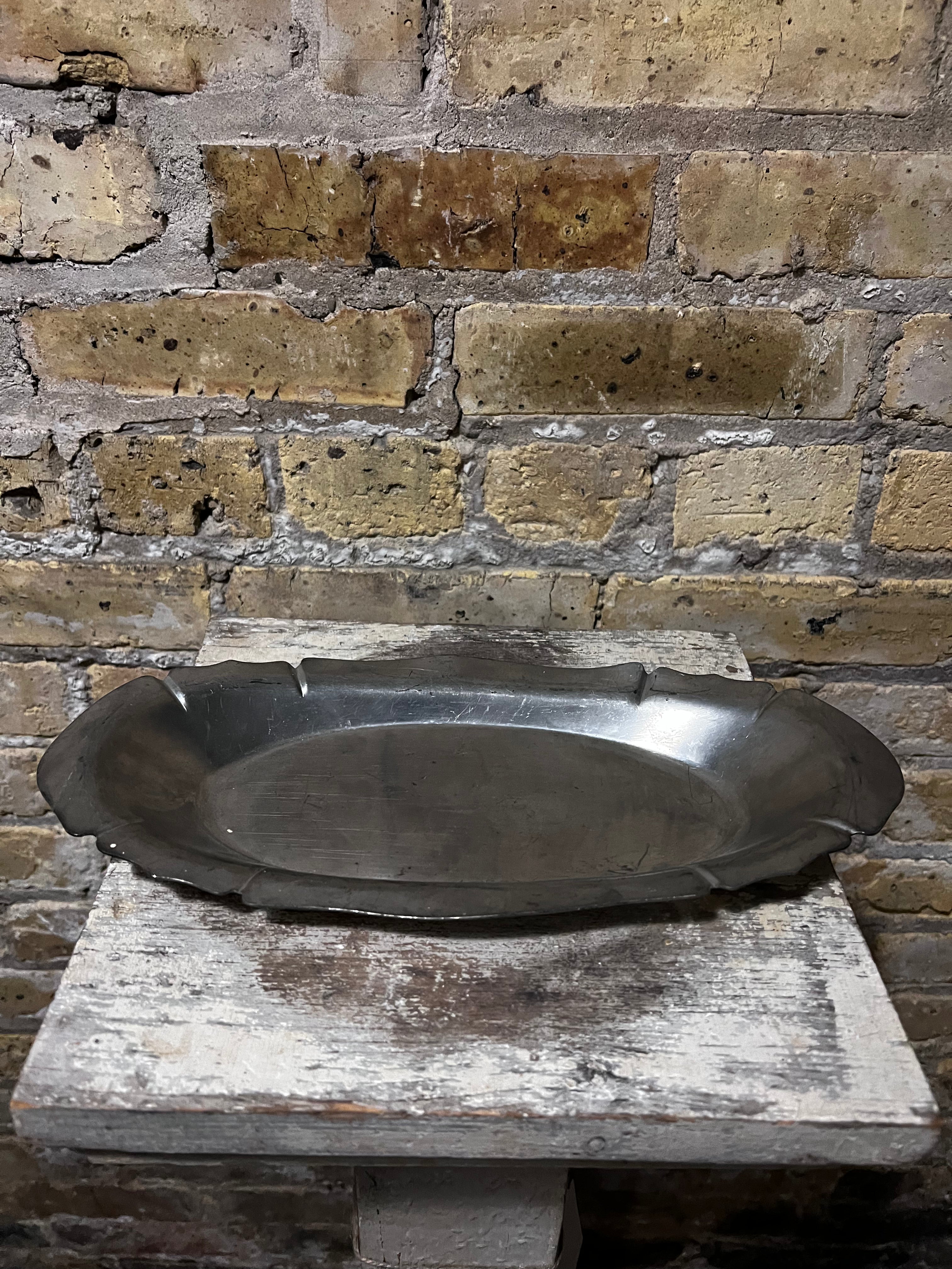 Oval Pewter Tray